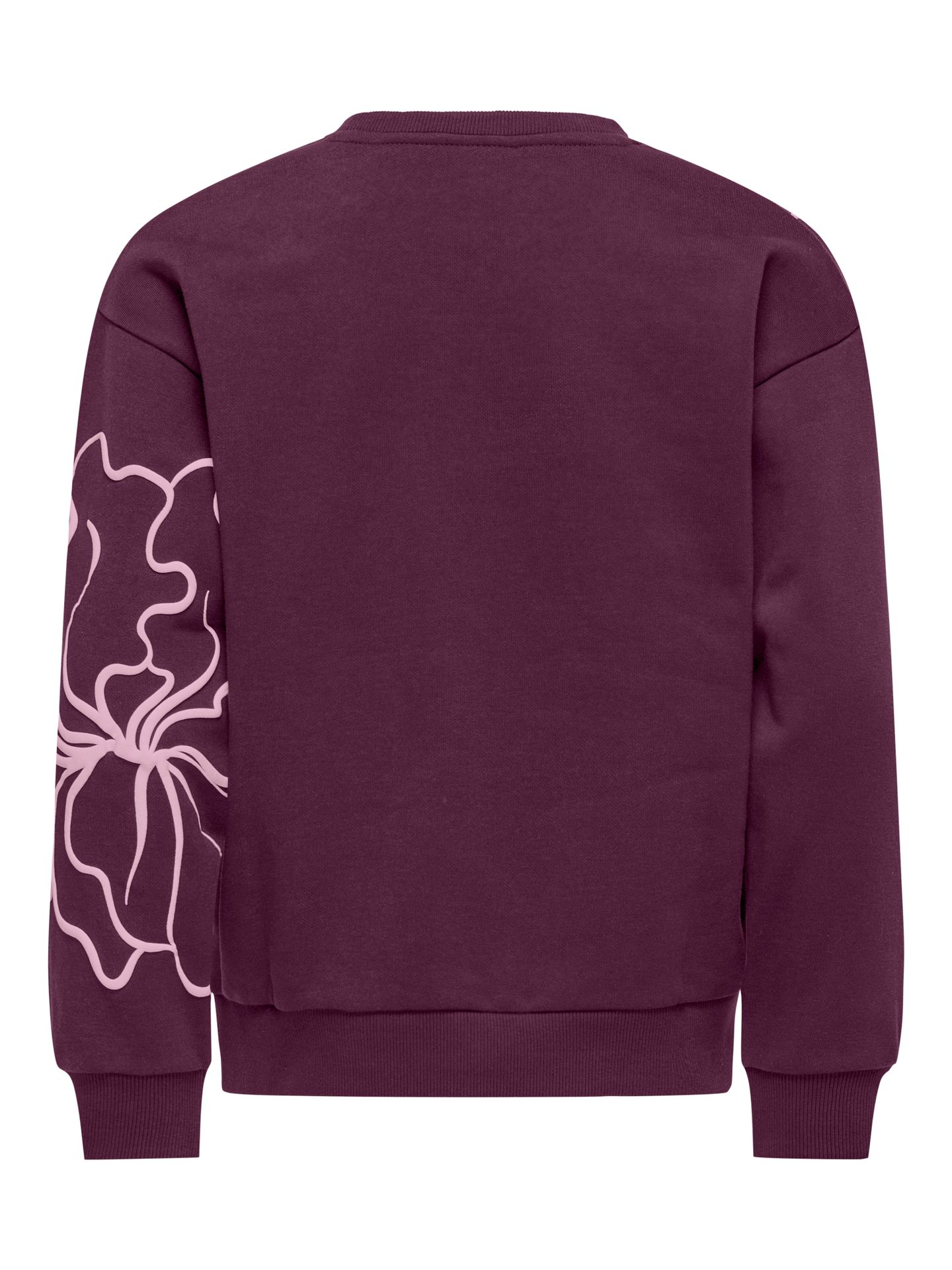 Only KOGODESSA LIFE L/S O-NECK BOX UB CP Mauve Wine/Blurry Flower Roseate Sp 00114316-EKA26011400003048