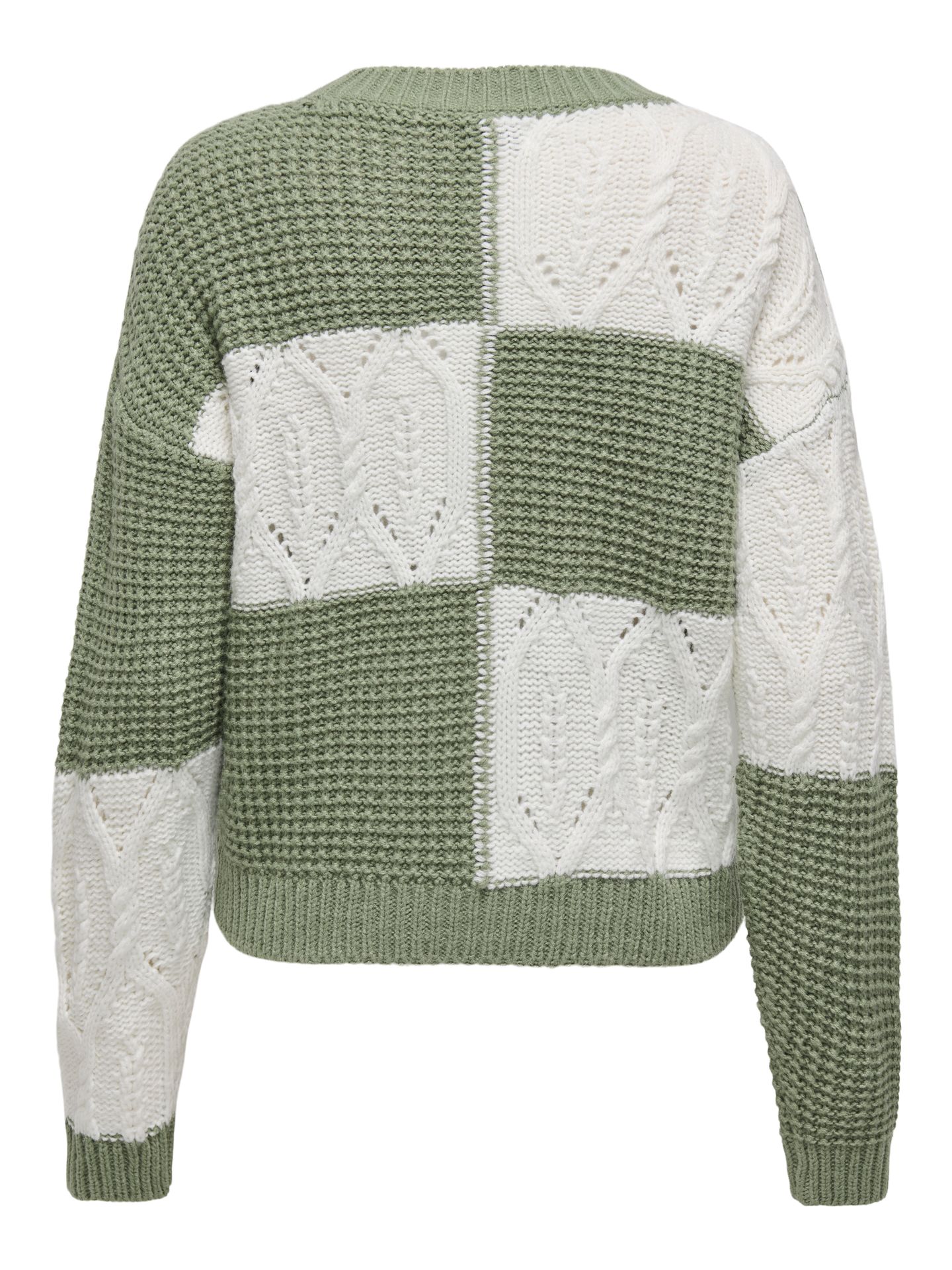 JDY JDYJUSTY L/S MIX STRUC PULLOVER KNT Sea Spray/CLOUD DANCER 2900158670019