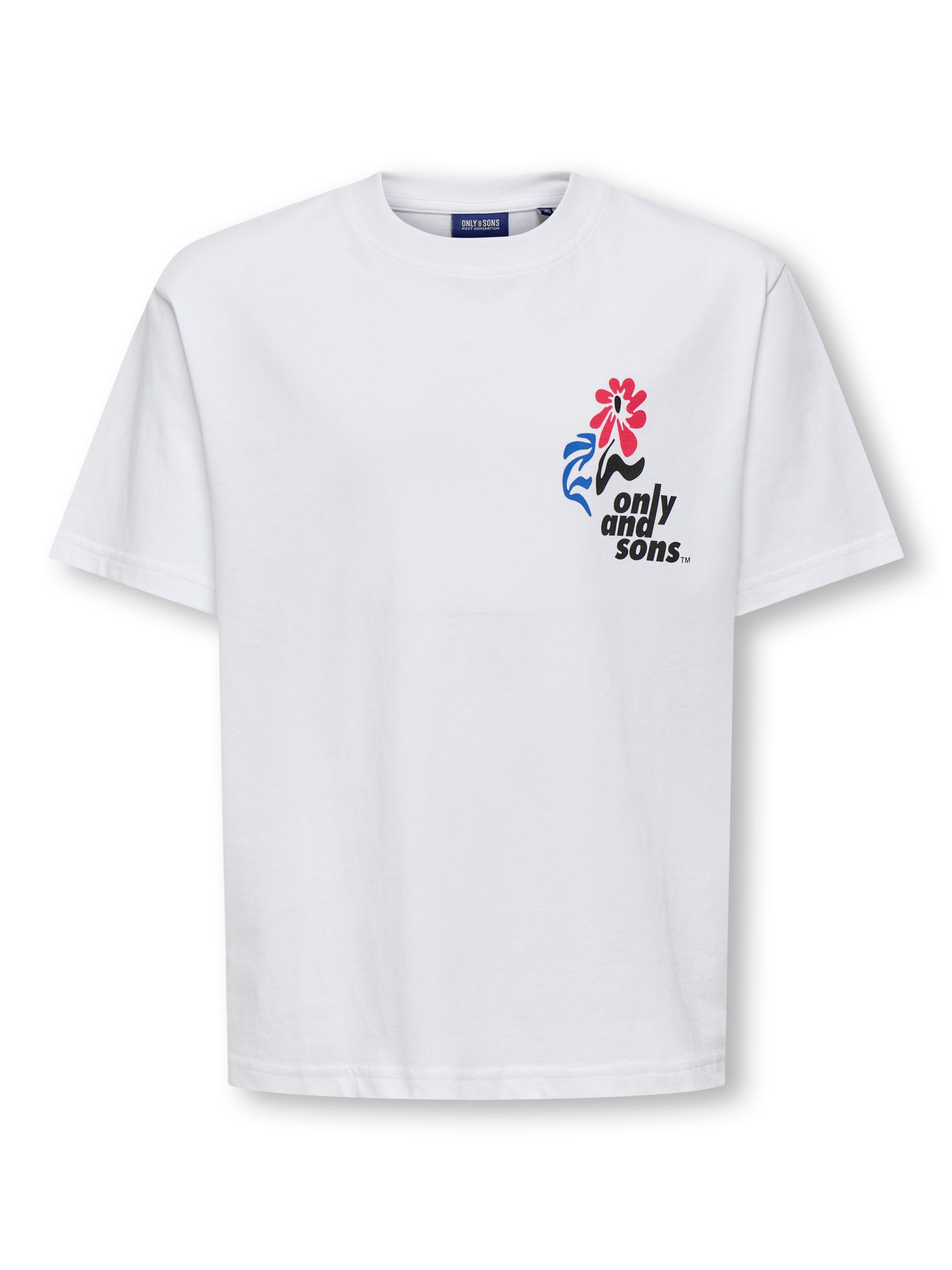 Only & Sons OSJFRED LAURENT FLOW.  RLX SS JRS N Bright White/NAVAL ACADEMY 2900158688038