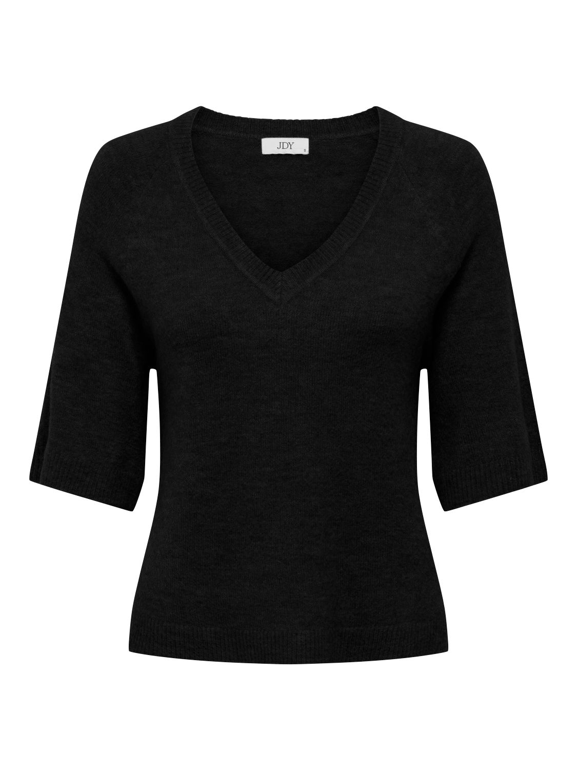 JDY JDYELANORA 2/4 V-NECK RAGLAN PULLOV Black 00114325-EKA26011400000004