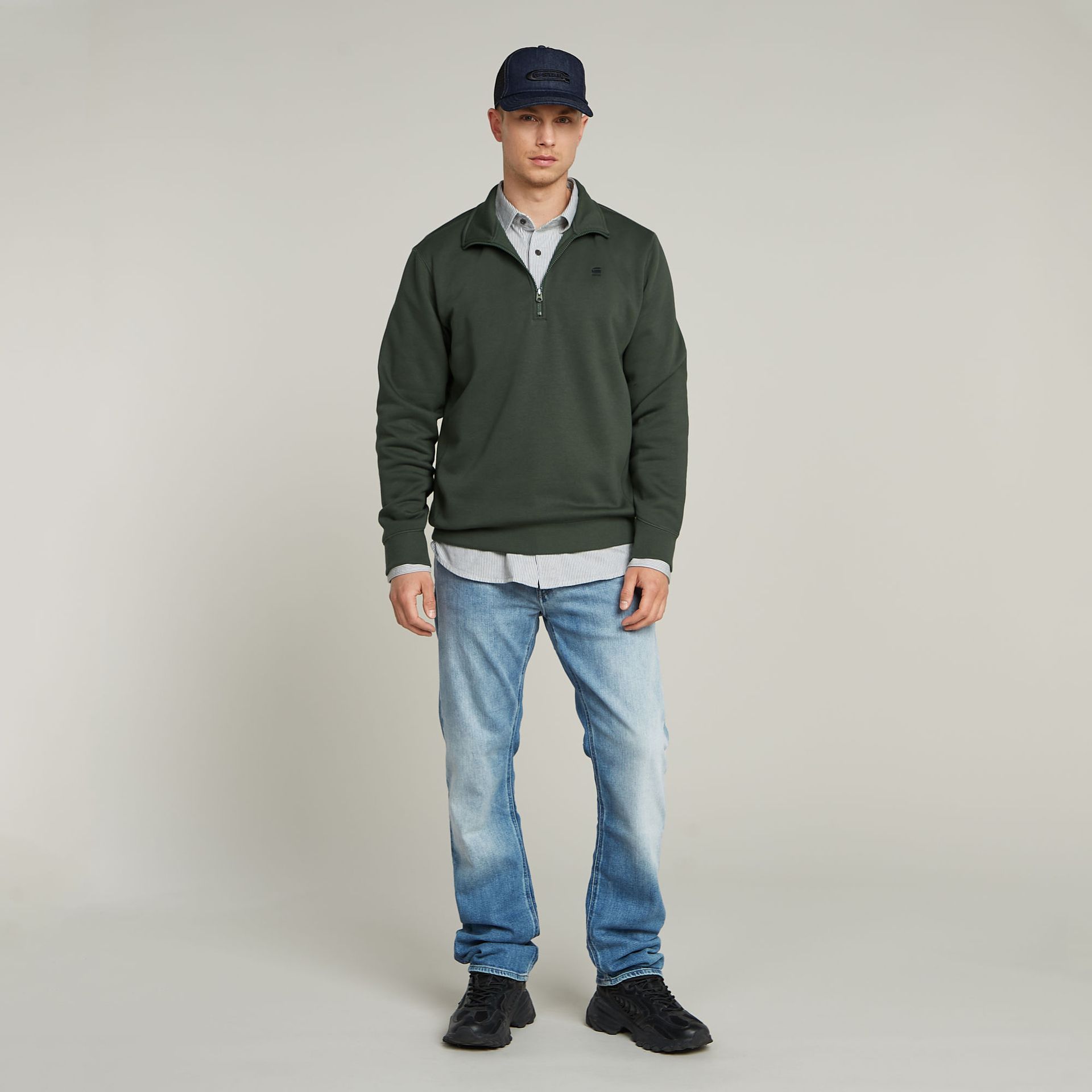G-star Raw Premium core half zip r sw l\s 996 graphite 2900158717035 G-star Raw Premium core half zip r sw l\s 996 graphite 2900158717035