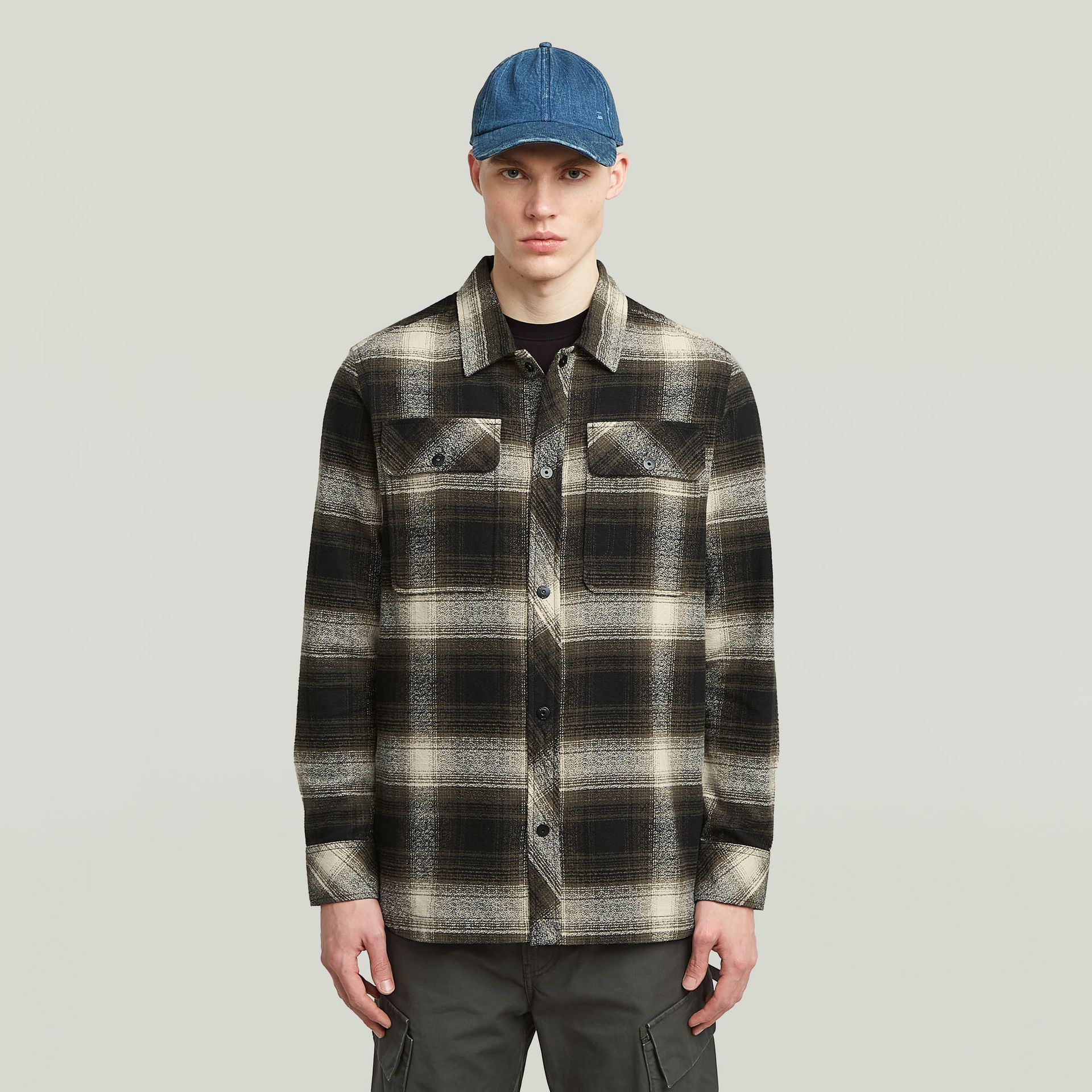 G-star Raw GPO Overshirt H567 asfalt arthur check 00114341-EKA07001300000233