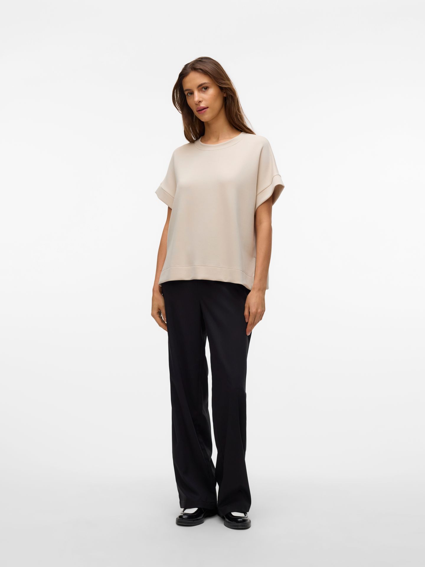 Vero Moda VMHALI SS TOP JRS Pumice Stone 2900158744024