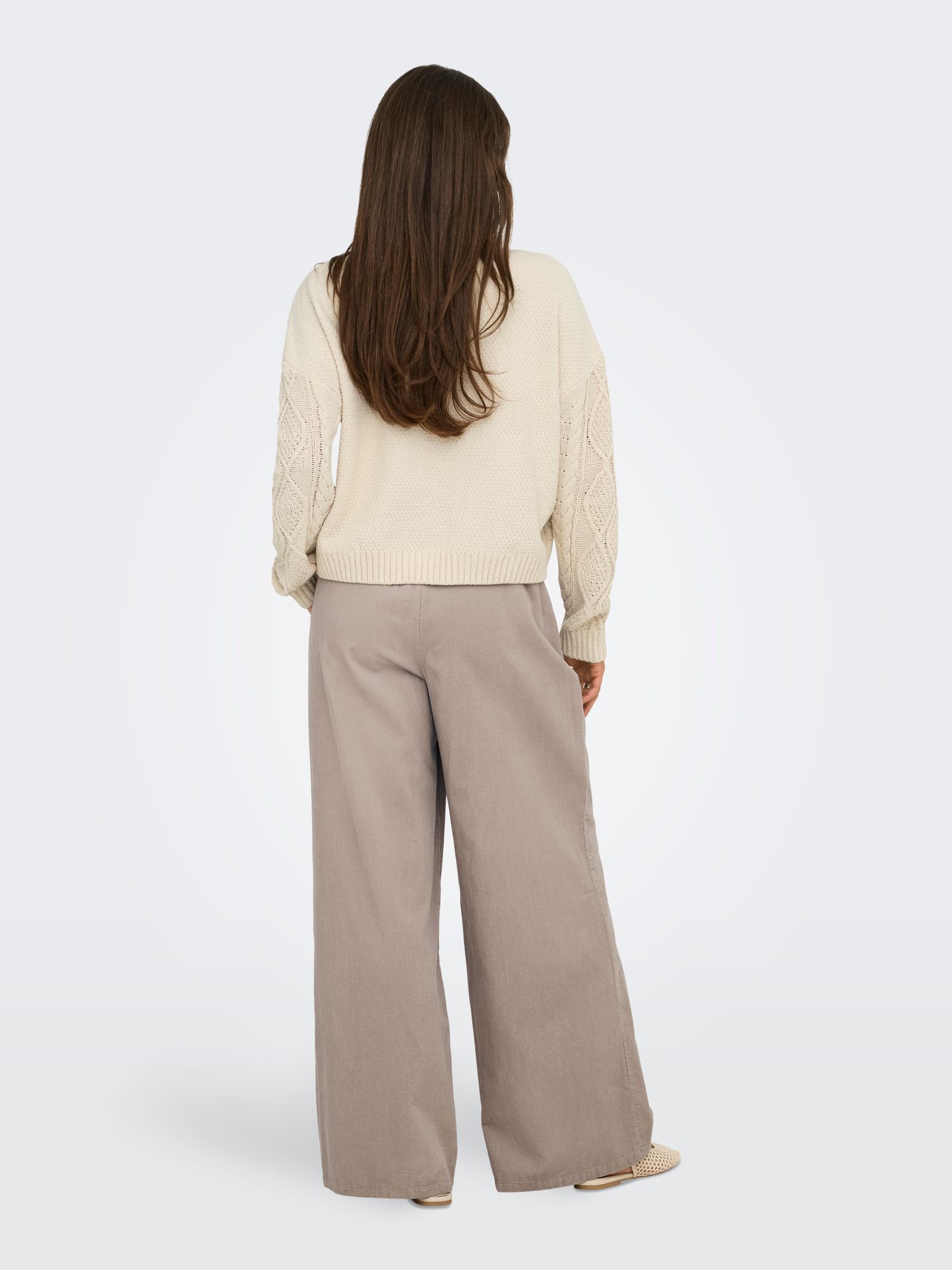 Only ONLELLY LIFE LS CABLE O-NECK CC KNT Birch 2900158749043