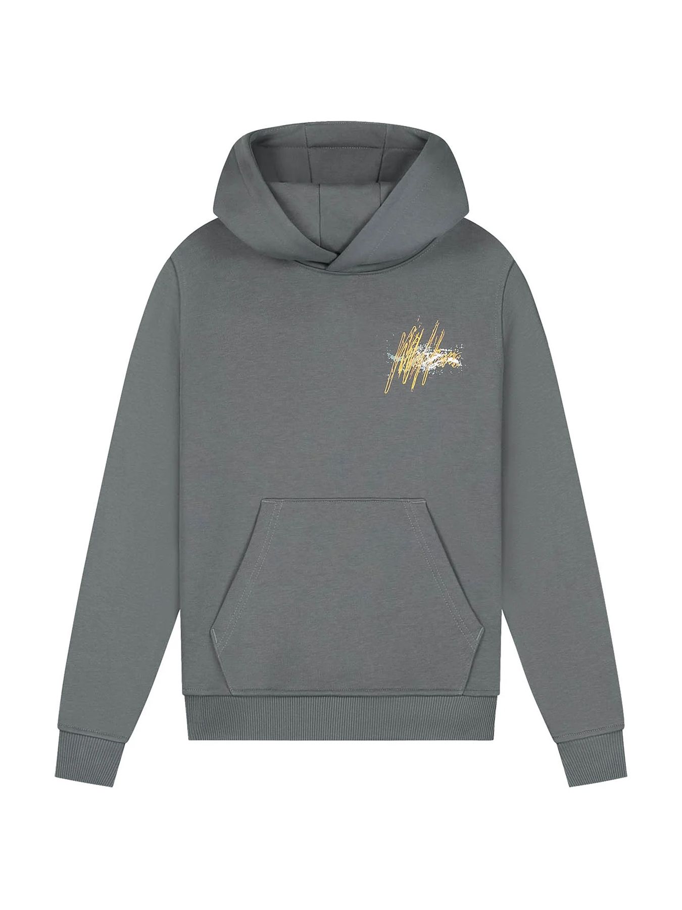 Malelions Junior Splash hoodie Antracit/light orange 00114358-719