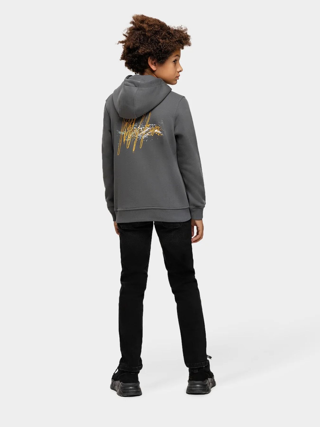 Malelions Junior Splash hoodie Antracit/light orange 2900158753033 Malelions Junior Splash hoodie Antracit/light orange 2900158753033