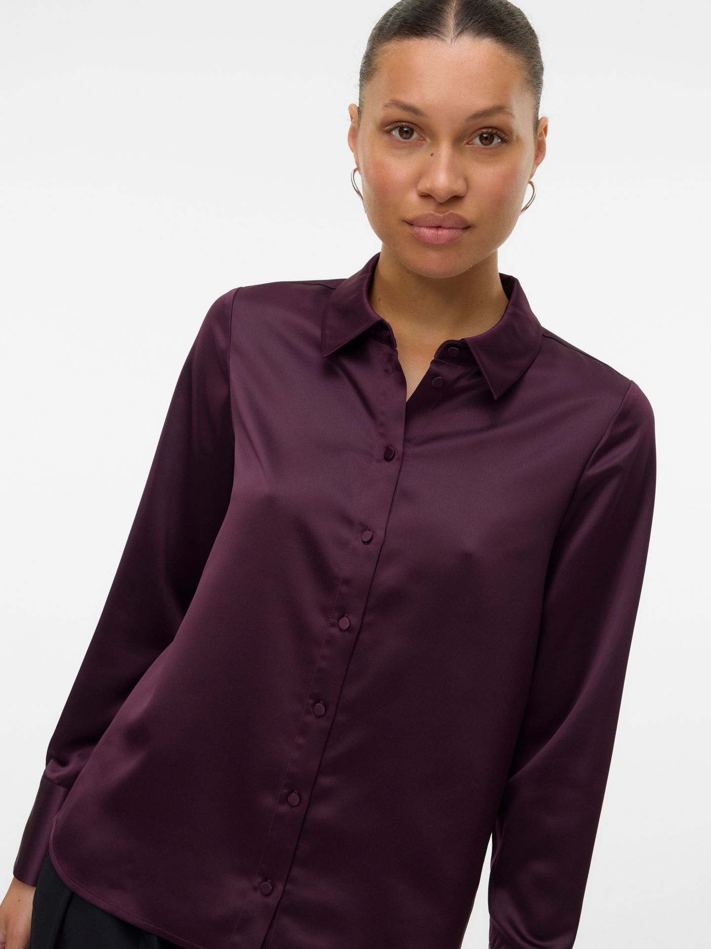 Vero Moda VMMERLE LS SHIRT WVN GA NOOS Winetasting 2900158758069