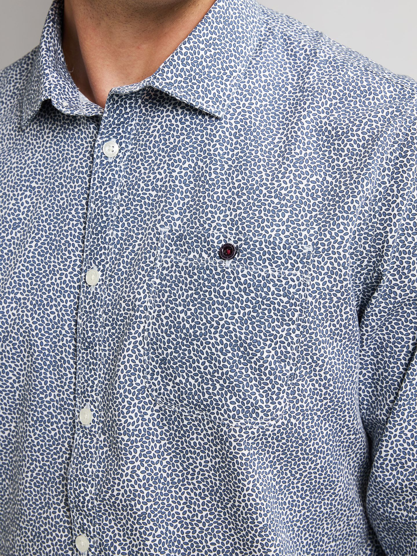 Petrol Industries Men Shirt Long Sleeve AOP 5193 dark denim 2900158763049