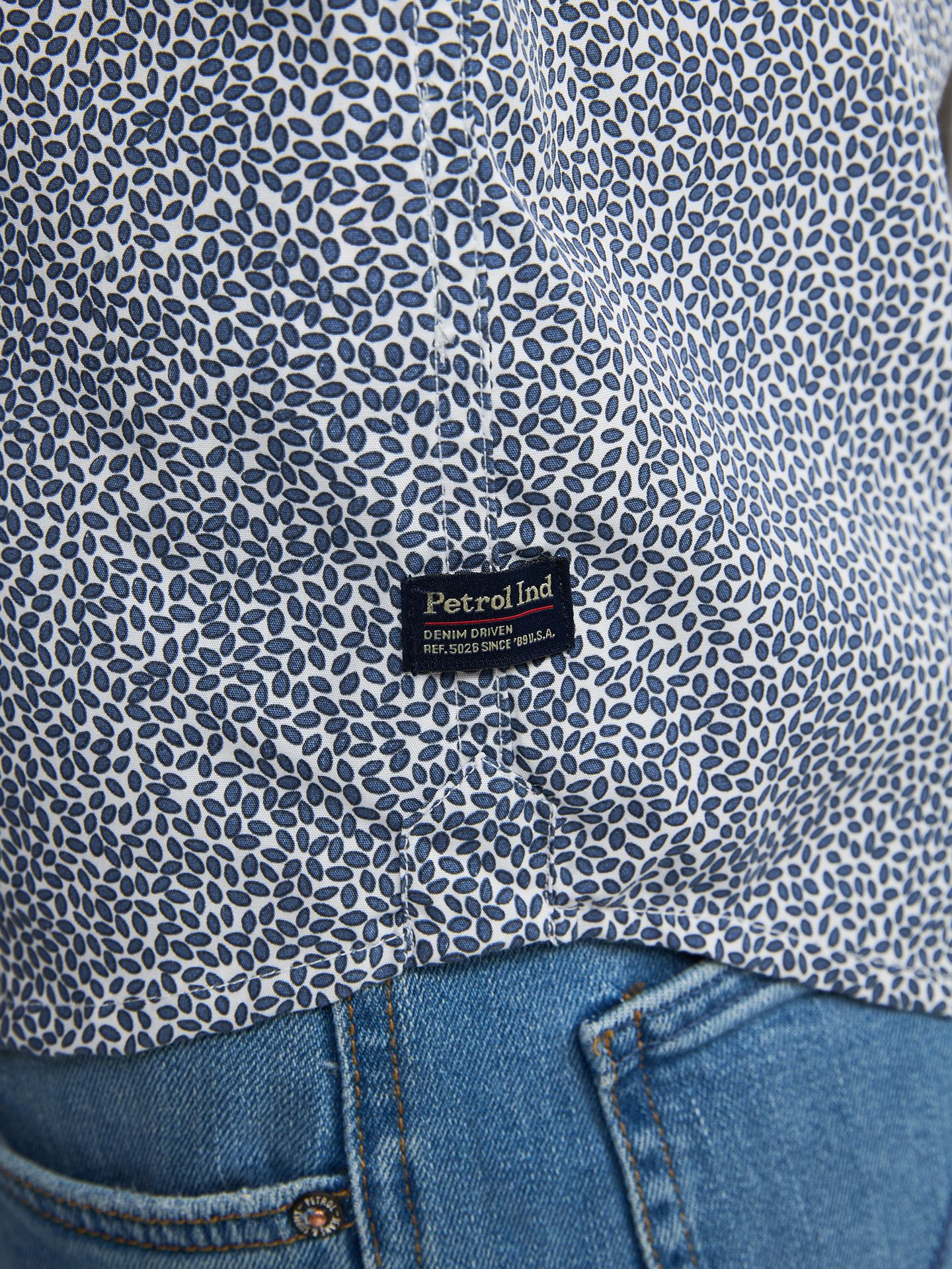 Petrol Industries Men Shirt Long Sleeve AOP 5193 dark denim 2900158763049