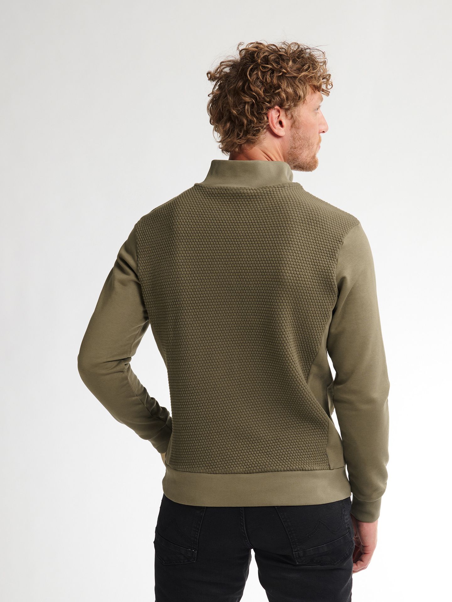 Petrol Industries Men Sweater Collar Zip 6174 mossy stone 2900158768068