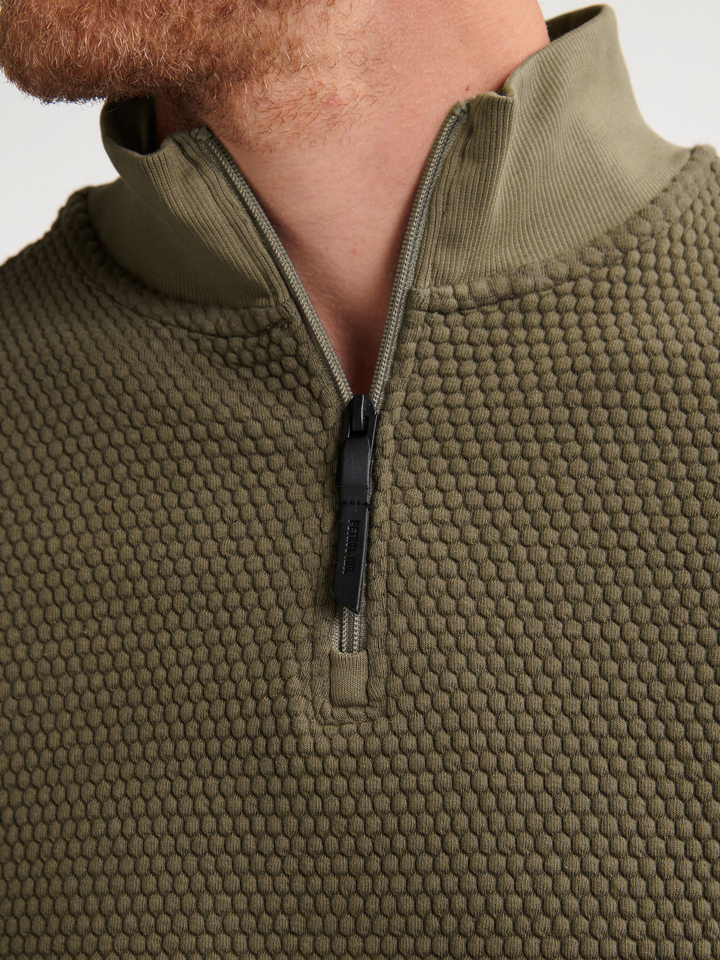 Petrol Industries Men Sweater Collar Zip 6174 mossy stone 2900158768068