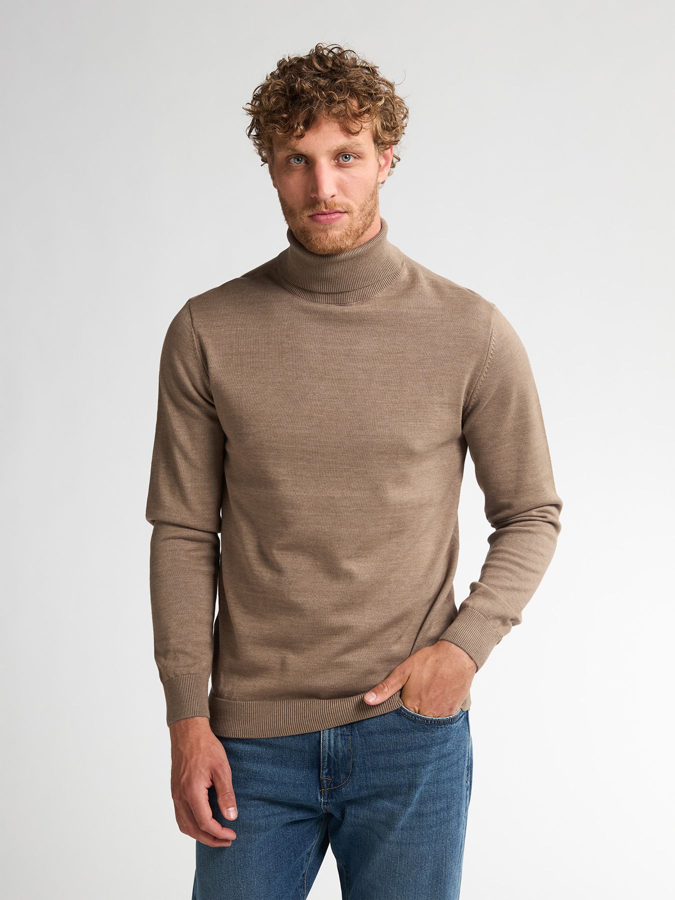 Petrol Industries Men Knitwear Collar Basic 7140 oak 2900158771044