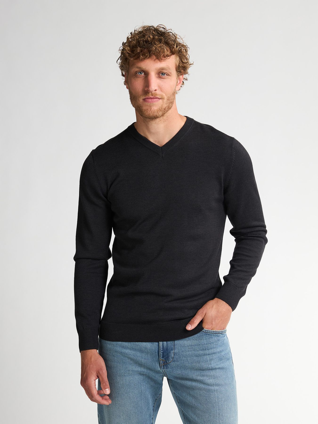 Petrol Industries Men Knitwear V-Neck Basic 9111 deep black 2900158774038
