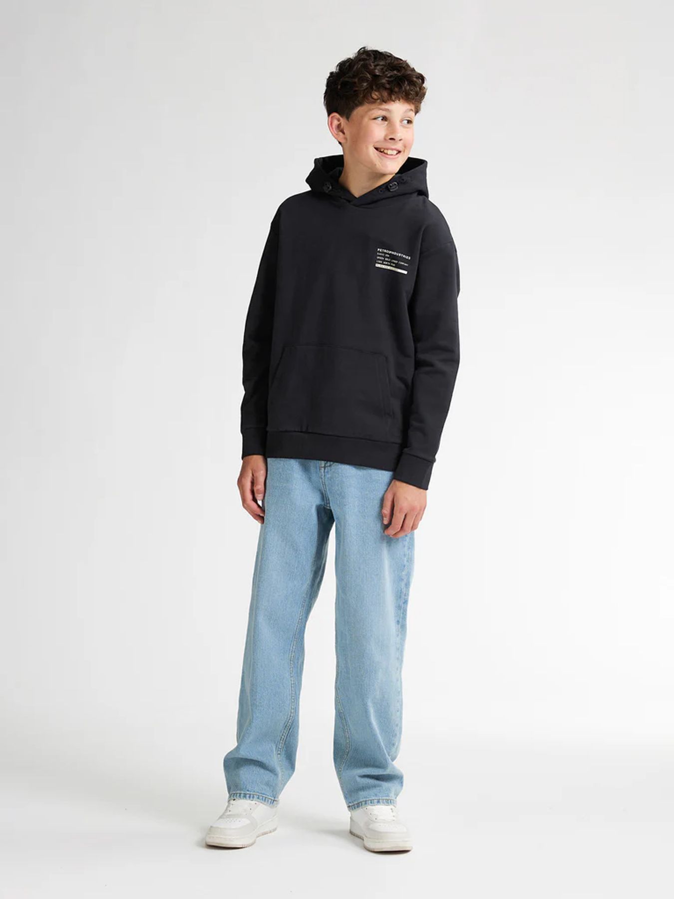 Petrol Industries Boys Sweater Hooded Print 9111 deep black 2900158780015 Petrol Industries Boys Sweater Hooded Print 9111 deep black 2900158780015