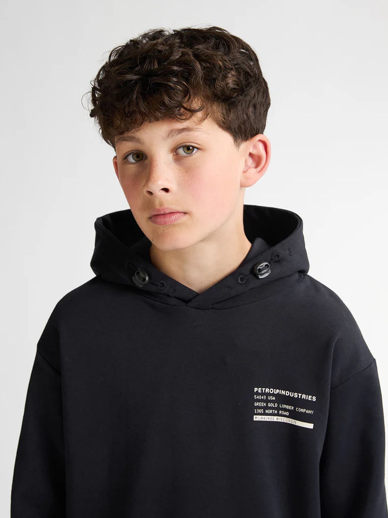 Petrol Industries Boys Sweater Hooded Print 9111 deep black 2900158780015 Petrol Industries Boys Sweater Hooded Print 9111 deep black 2900158780015
