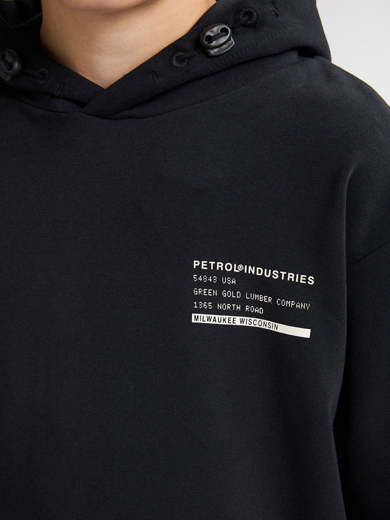 Petrol Industries Boys Sweater Hooded Print 9111 deep black 2900158780015 Petrol Industries Boys Sweater Hooded Print 9111 deep black 2900158780015