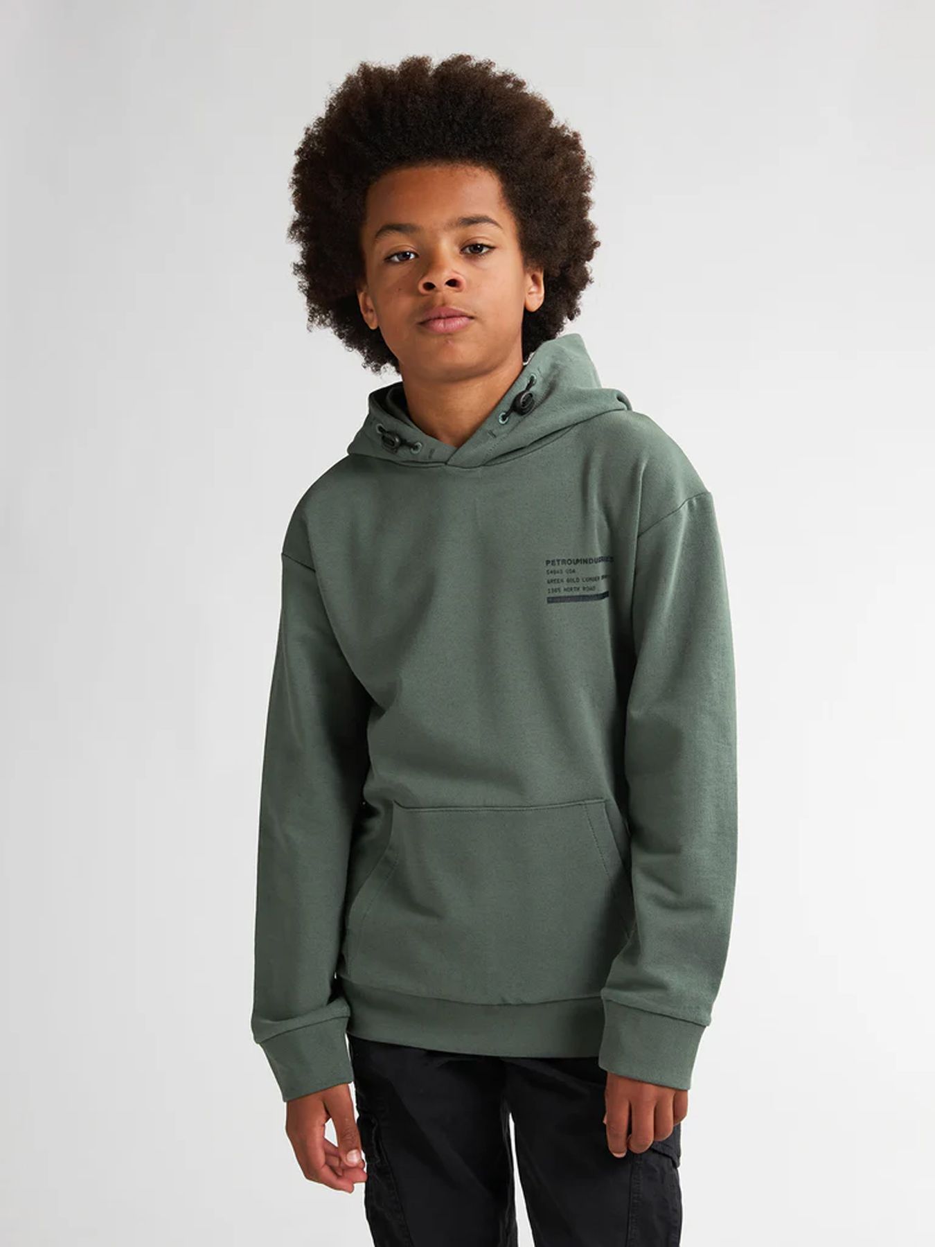 Petrol Industries Boys Sweater Hooded Print 6178 green smoke 2900158779019