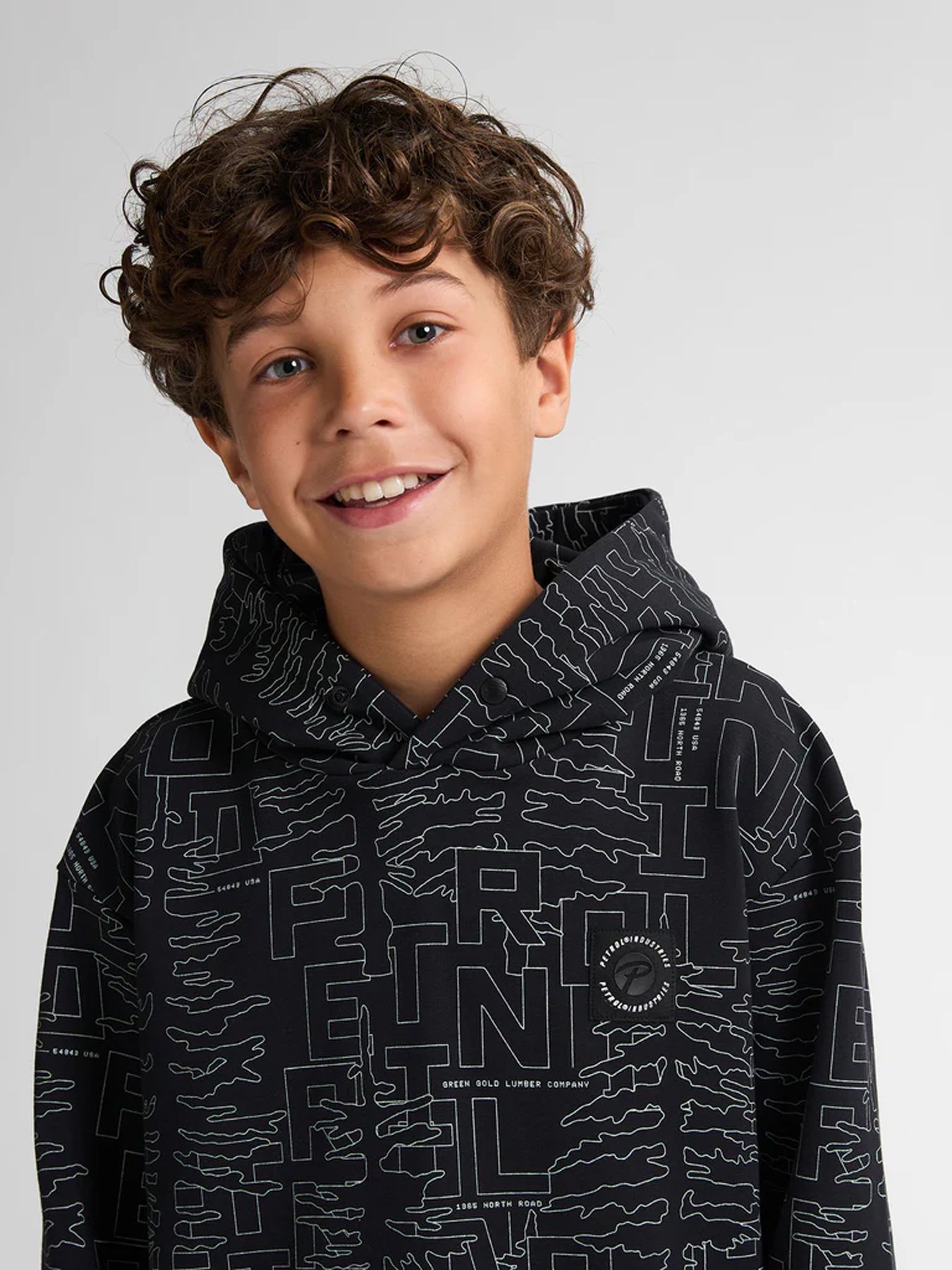 Petrol Industries Boys Sweater Hooded AOP 9111 deep black 2900158782071 Petrol Industries Boys Sweater Hooded AOP 9111 deep black 2900158782071