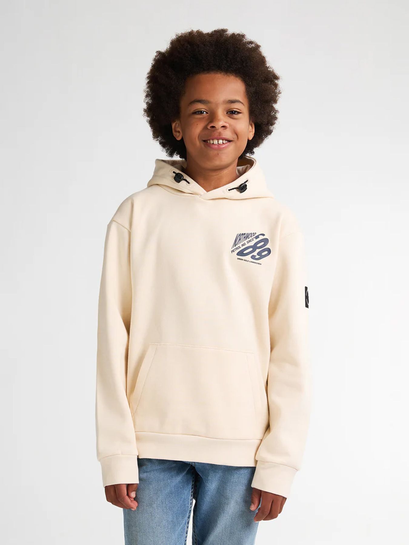 Petrol Industries Boys Sweater Hooded Print 1108 raw sand 2900158783016