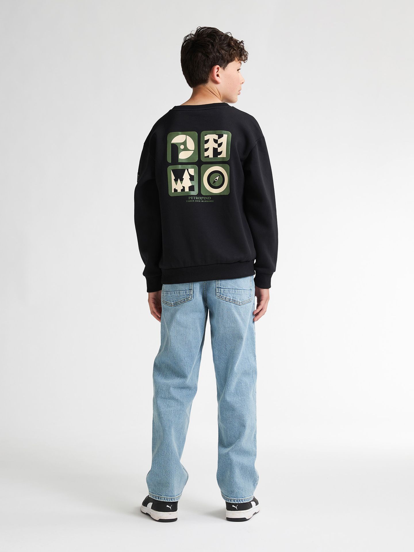 Petrol Industries Boys Sweater Round Neck Print 9111 deep black 2900158786017