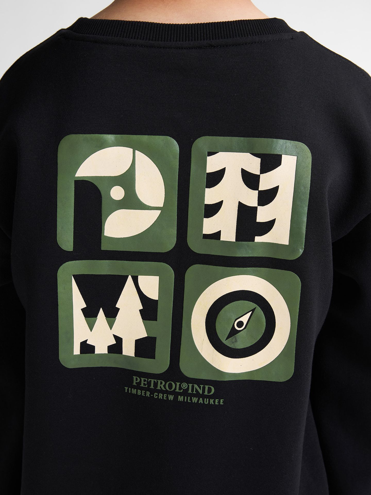 Petrol Industries Boys Sweater Round Neck Print 9111 deep black 2900158786017