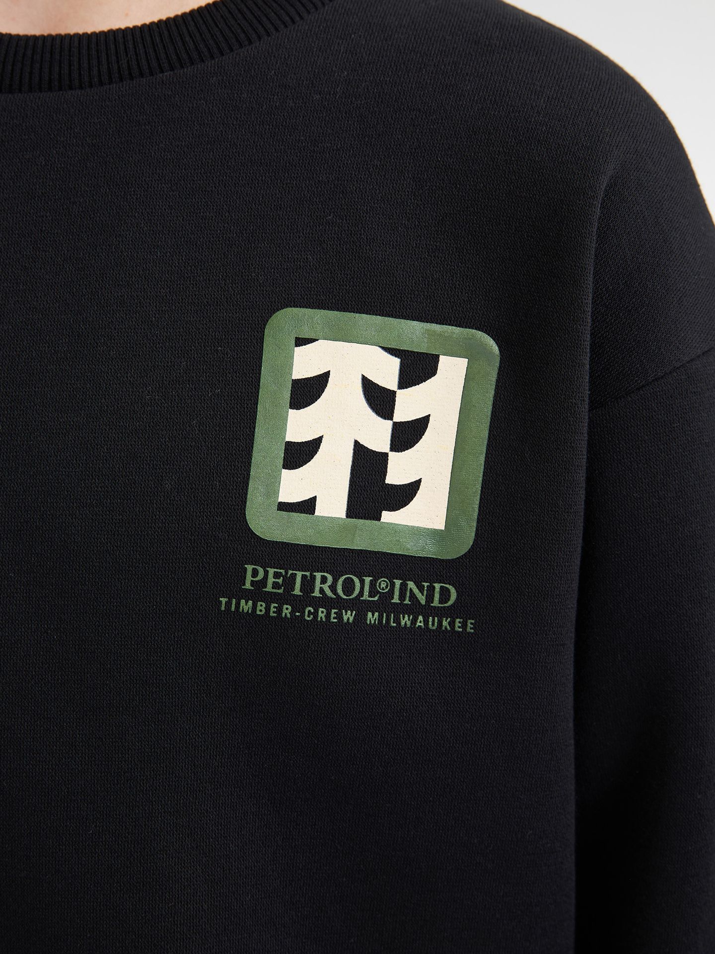 Petrol Industries Boys Sweater Round Neck Print 9111 deep black 2900158786017