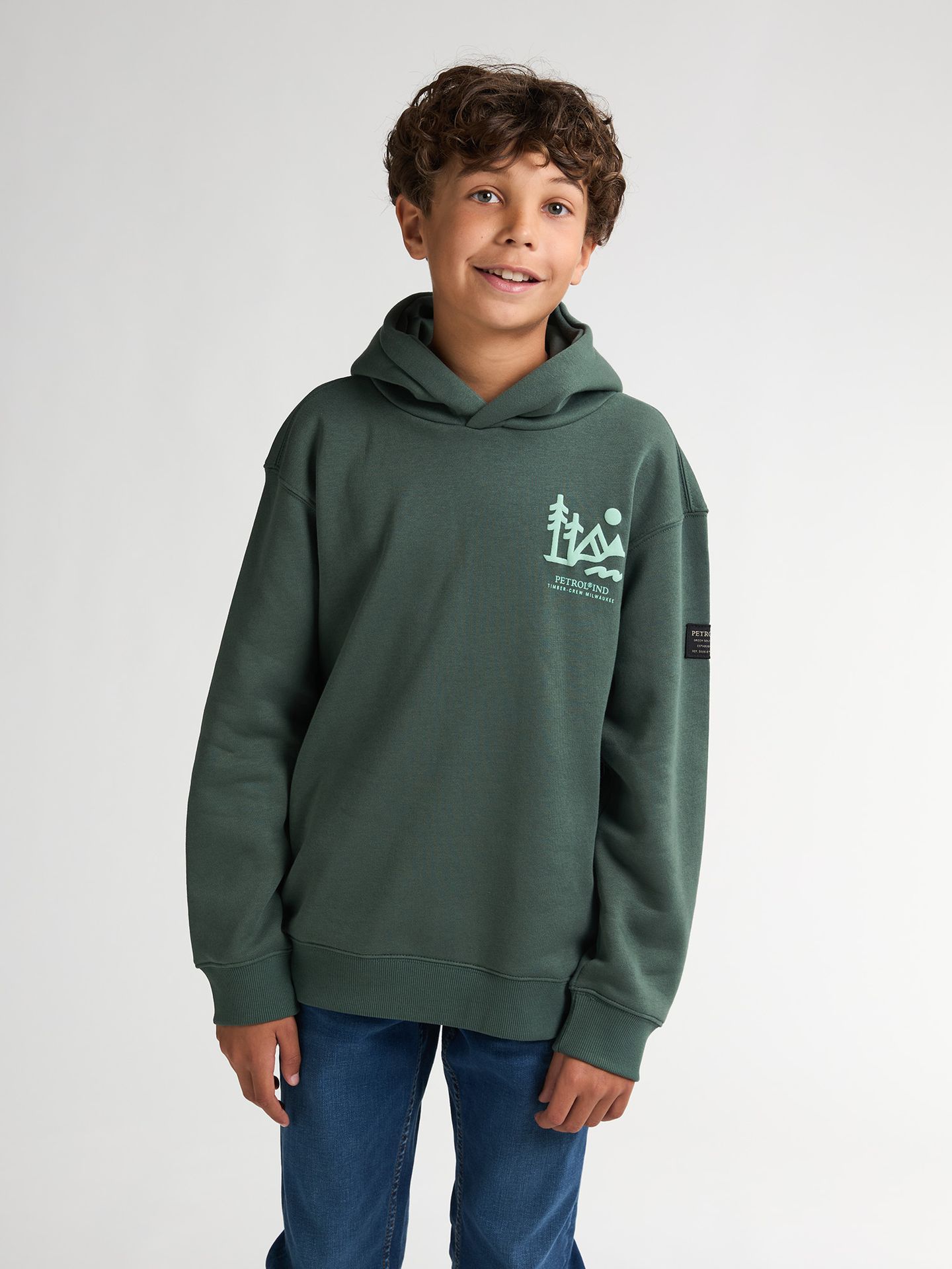Petrol Industries Boys Sweater Hooded 6178 green smoke 00114380-EKA26002700000172