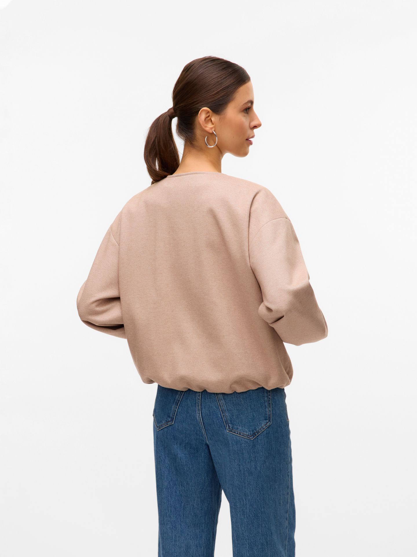 Vero Moda VMTILIKA LS BRUSHED JACKET ENT Silver Mink/LEOPARD 2900158792049