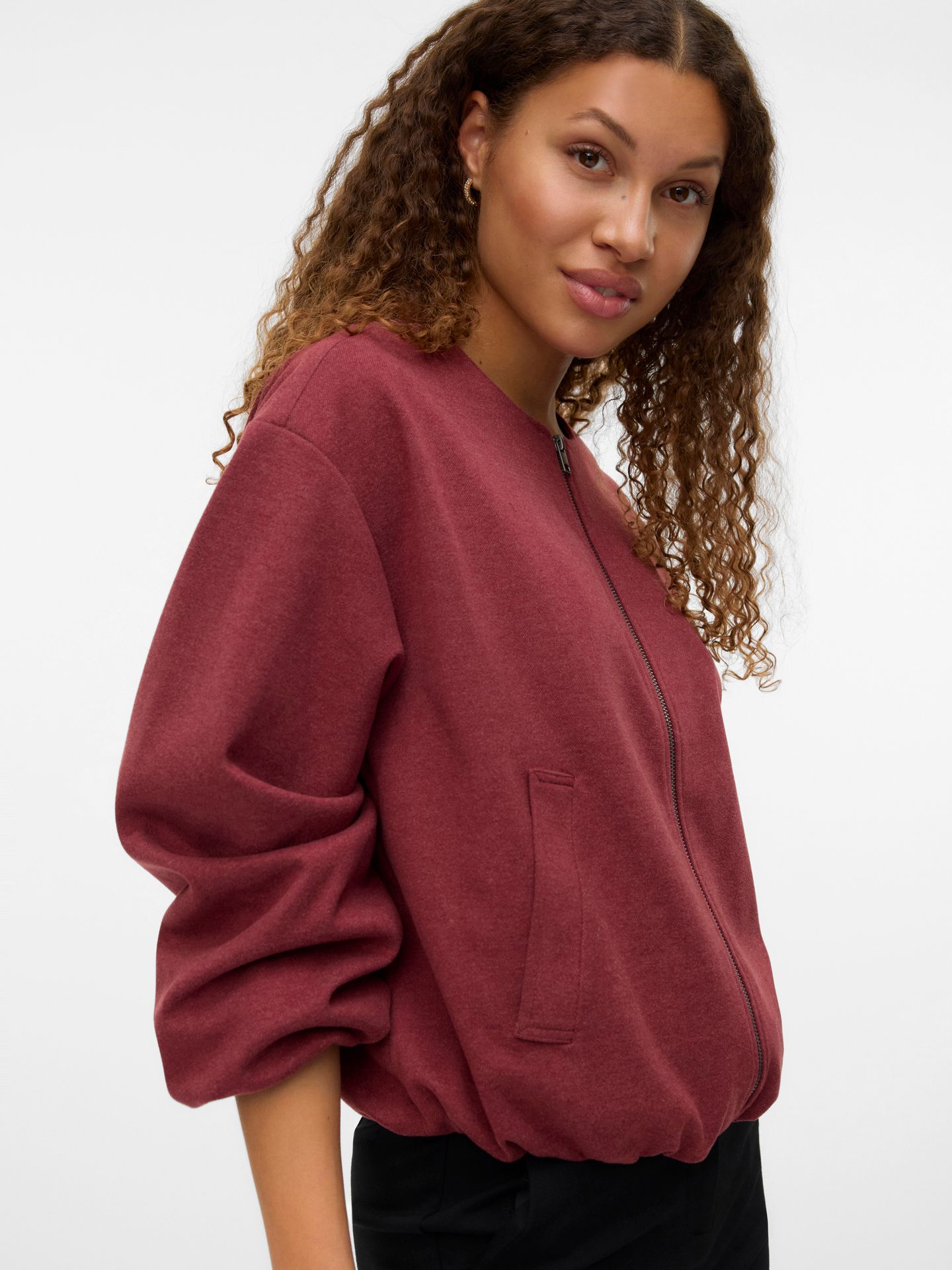 Vero Moda VMTILIKA LS BRUSHED JACKET ENT Syrah/MELANGE 2900158793039