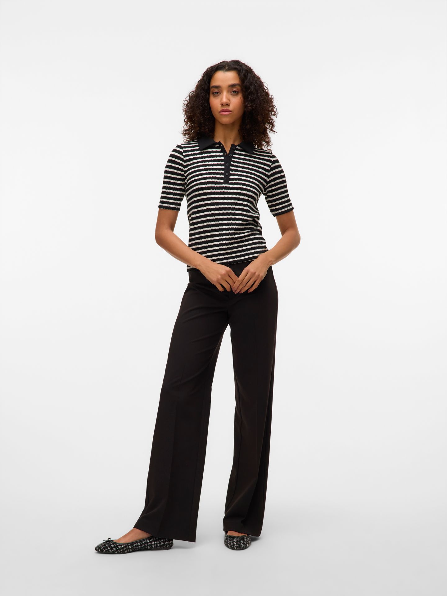 Vero Moda VMTEXAS MW STRAIGHT PANT NOOS Black 2900158821084
