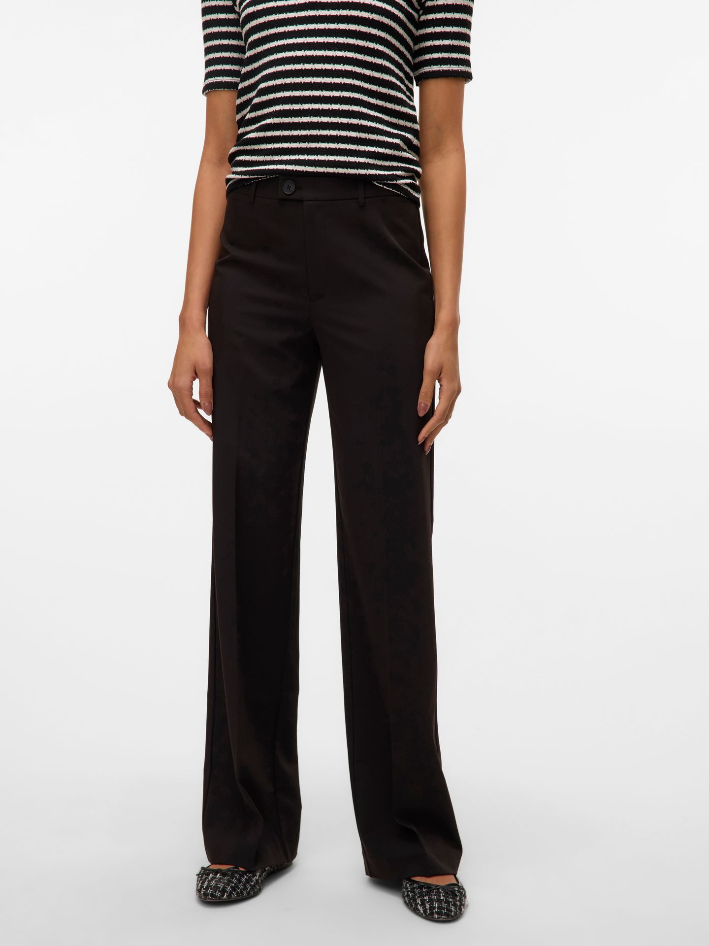 Vero Moda VMTEXAS MW STRAIGHT PANT NOOS Black 00114395-EKA26011400000025