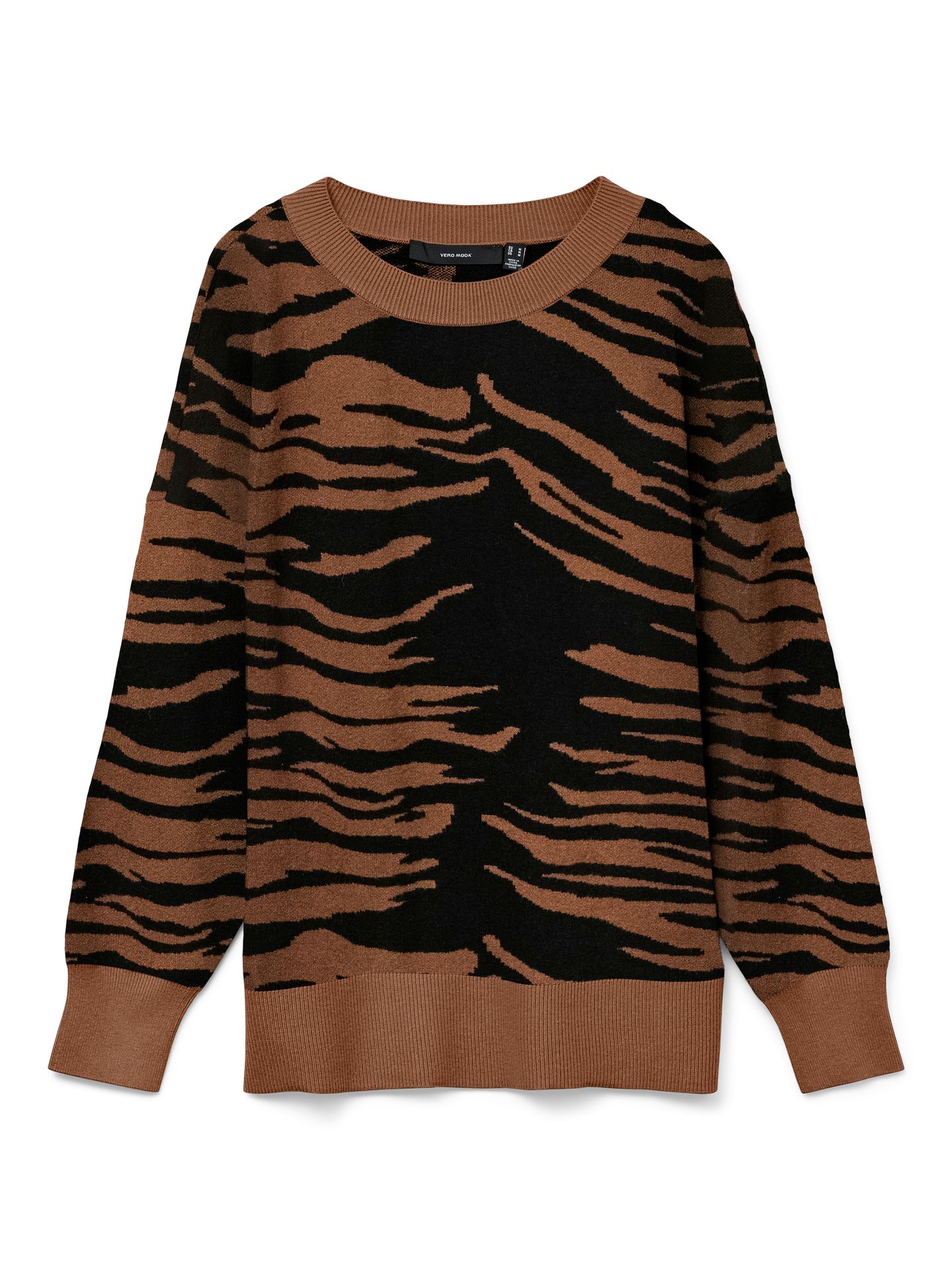 Vero Moda VMNANCY LS O-NECK LONG PULLOVER BOO Black/Nomad dots 2900158841020