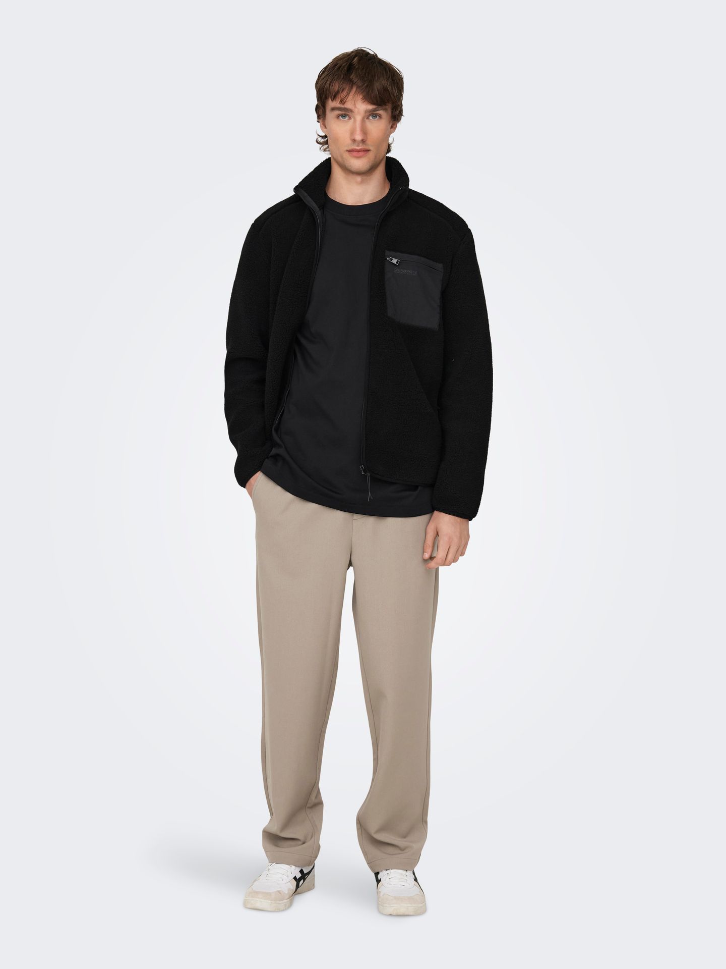 Only & Sons ONSDALLAS LIFE SHERPA JACKET OTW VD Black 2900158851036