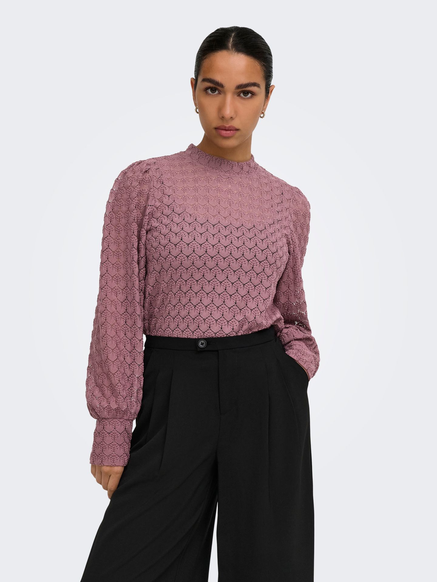 JDY JDYAVERY L/S LACE TOP JRS NOOS Grape Shake 2900168326029
