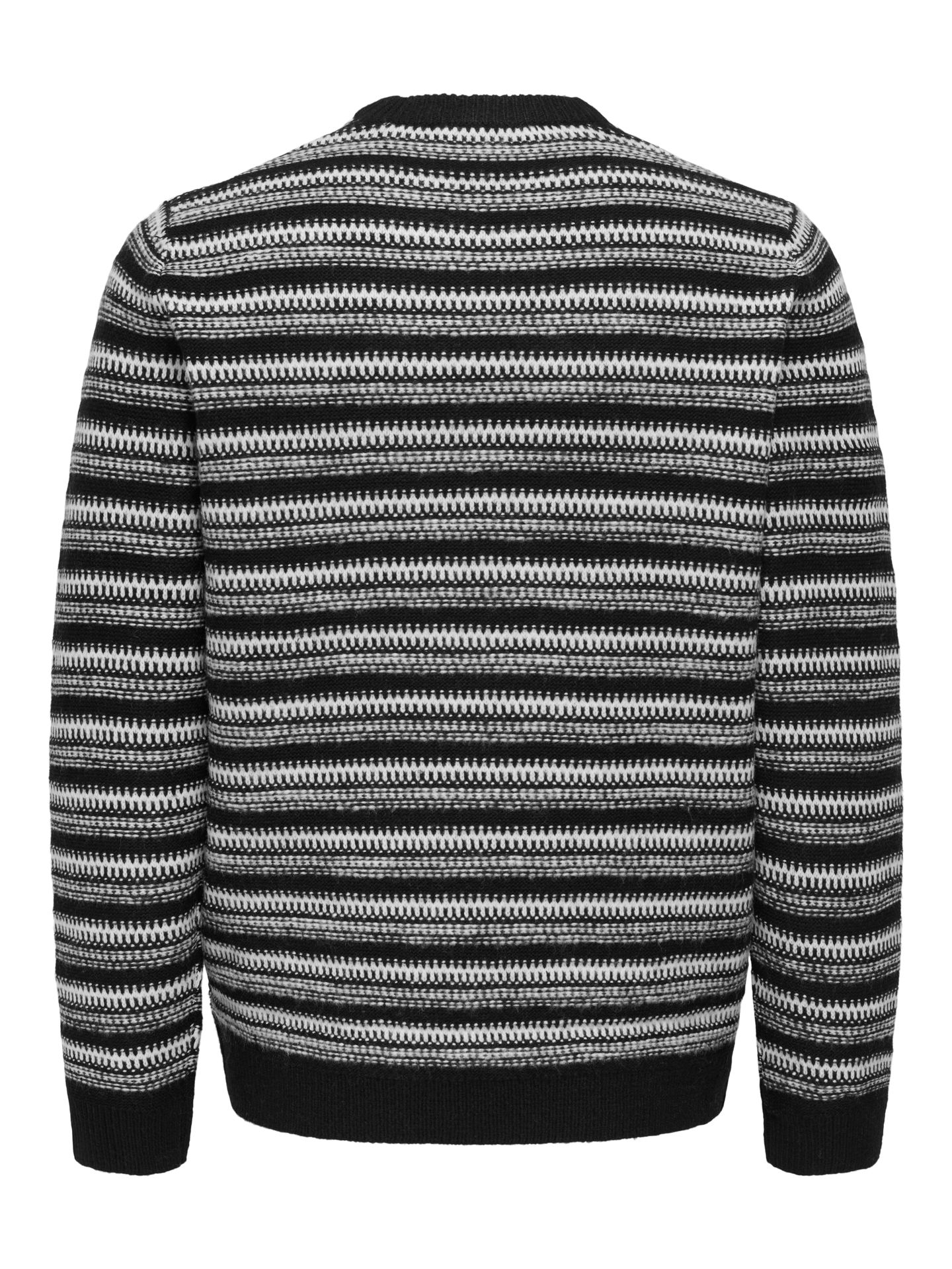 Only & Sons ONSMING LIFE REG LS CREW NECK KNIT Black/LEAF 2900158856048