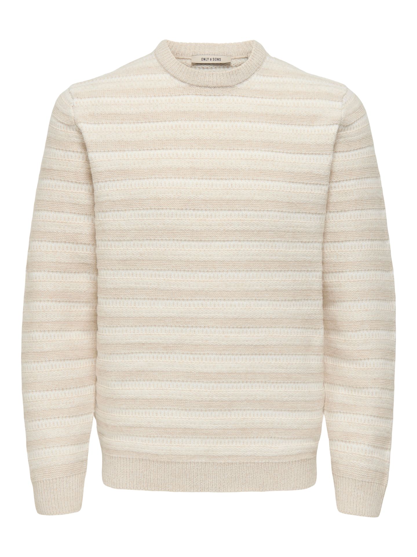 Only & Sons ONSMING LIFE REG LS CREW NECK KNIT Silver Lining/MELANGE 00114404-EKA26011400001994