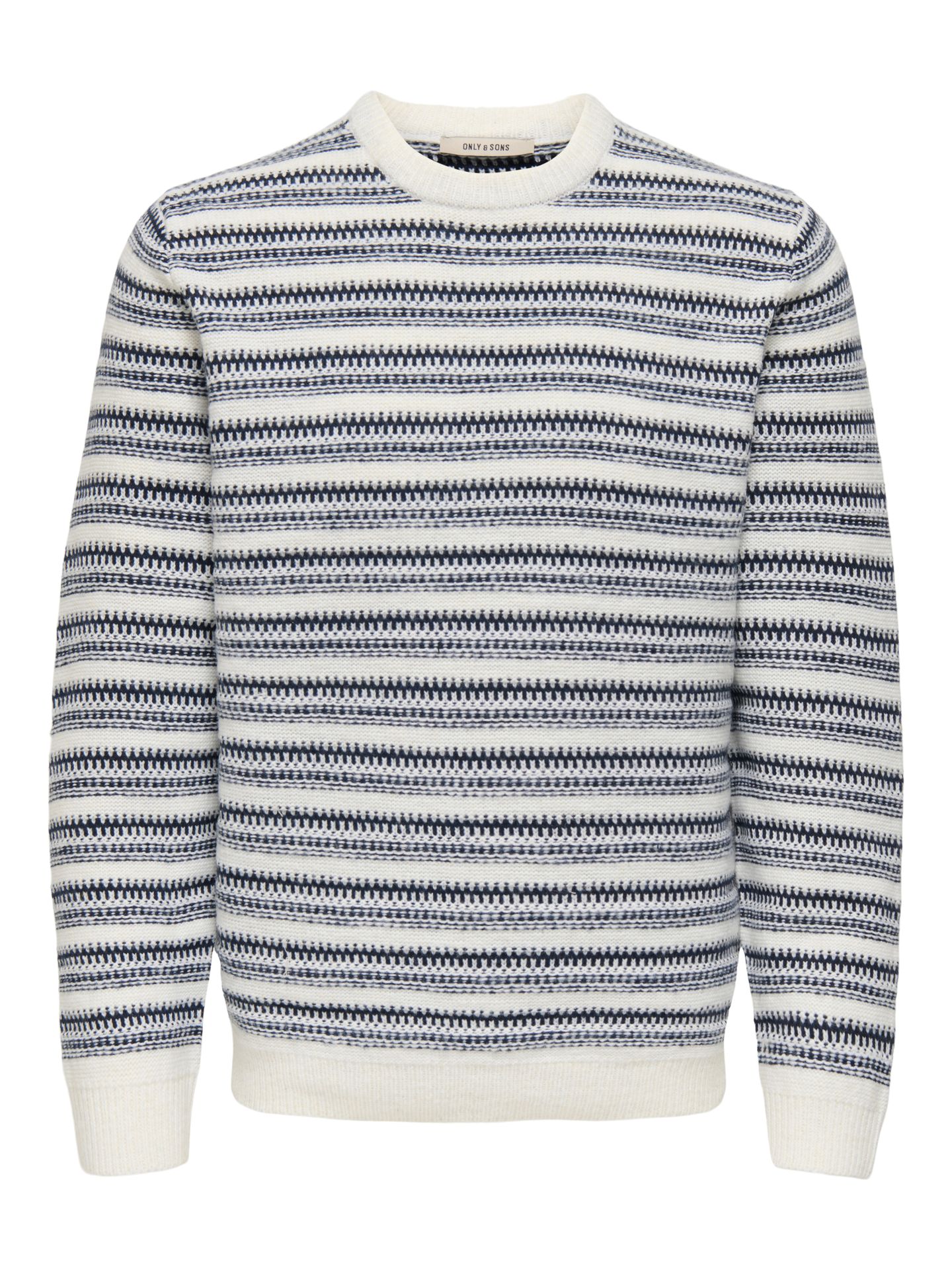 Only & Sons ONSMING LIFE REG LS CREW NECK KNIT Cloud Dancer/DRIFT 00114404-EKA26011400002105