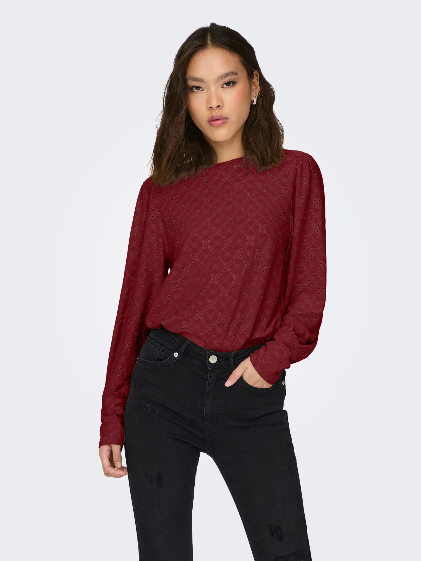 JDY JDYCATHINKA L/S BELLSLEEVE TOP JRS Cabernet 2900158855041