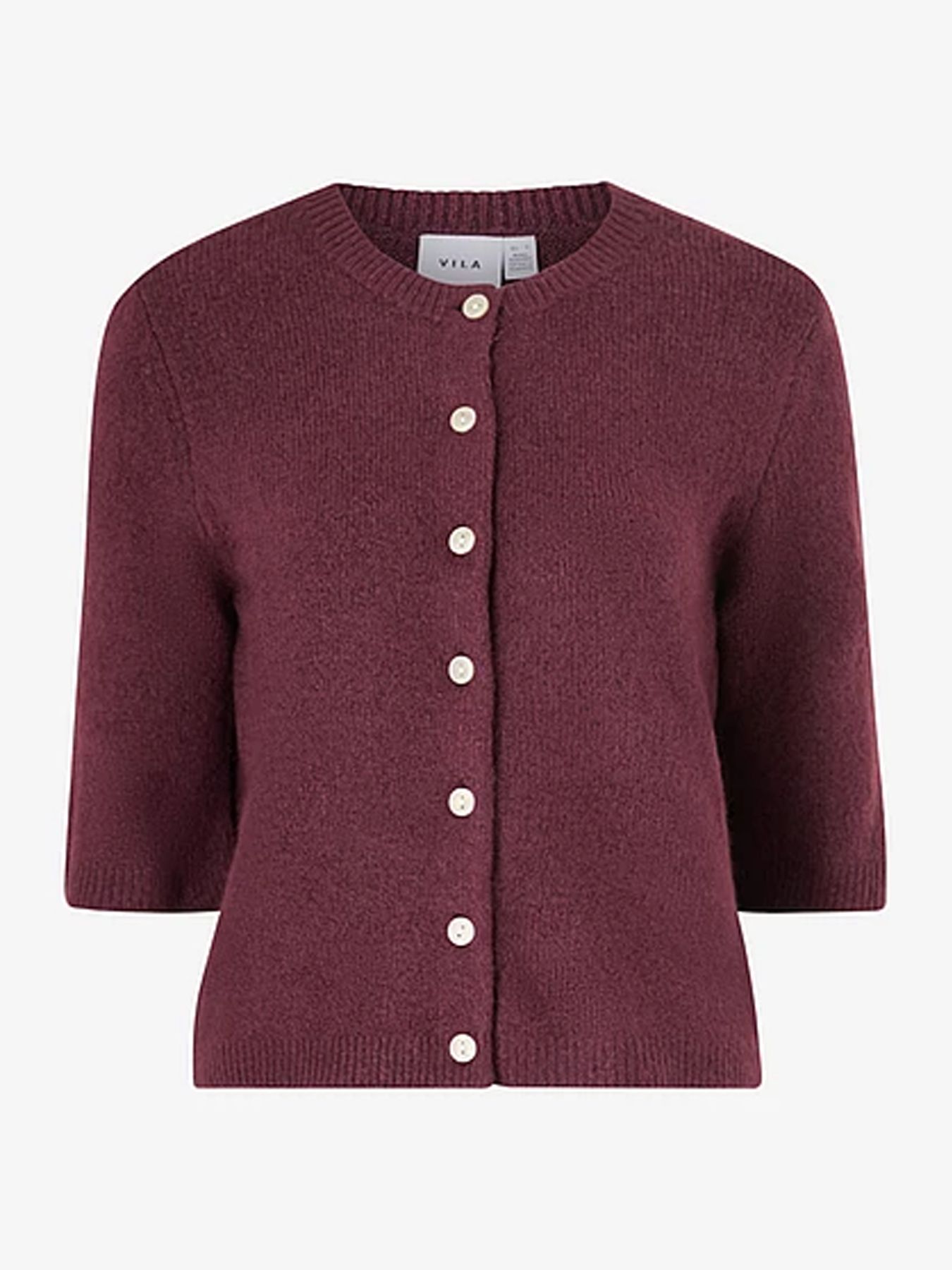 vila VIDAINTY O-NECK 2/4 KNIT CARDIGAN/1 Fig/Melange 00114407-EKA22000400000178