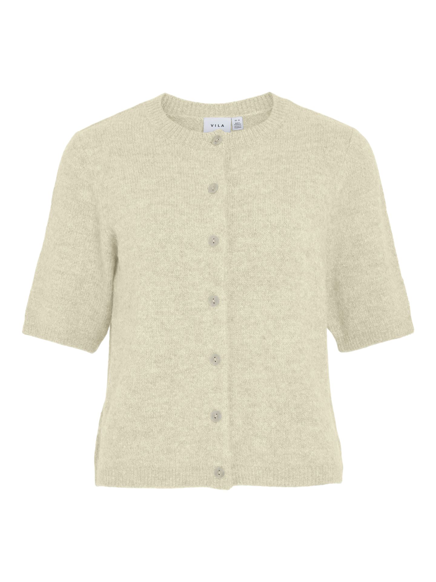 vila VIDAINTY O-NECK 2/4 KNIT CARDIGAN/1 Super Light Natural Melan 00114407-EKA22000400000179