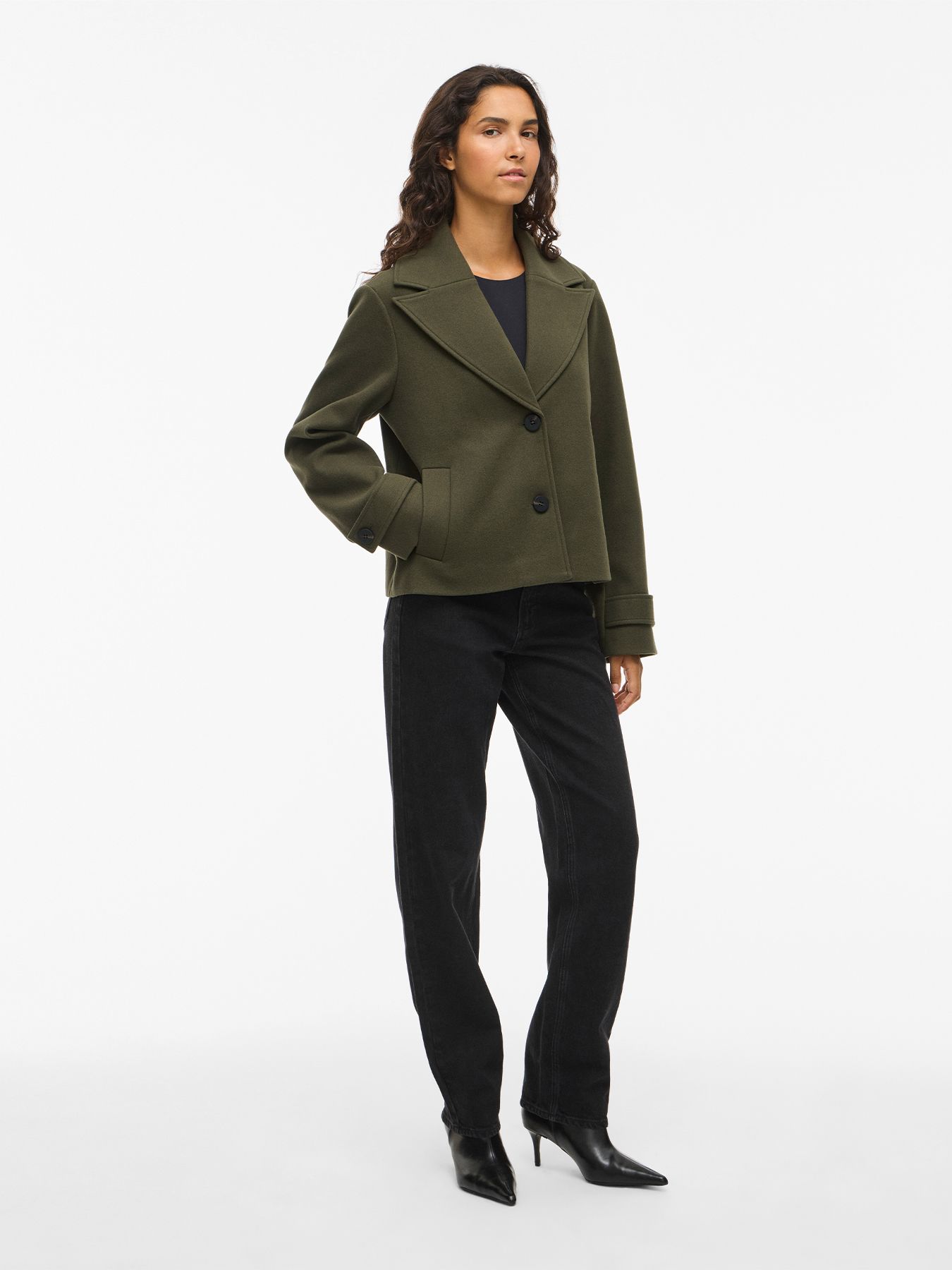 Vila VISOLO L/S SHORT JACKET/TES/1 Deep Depths 2900158866016