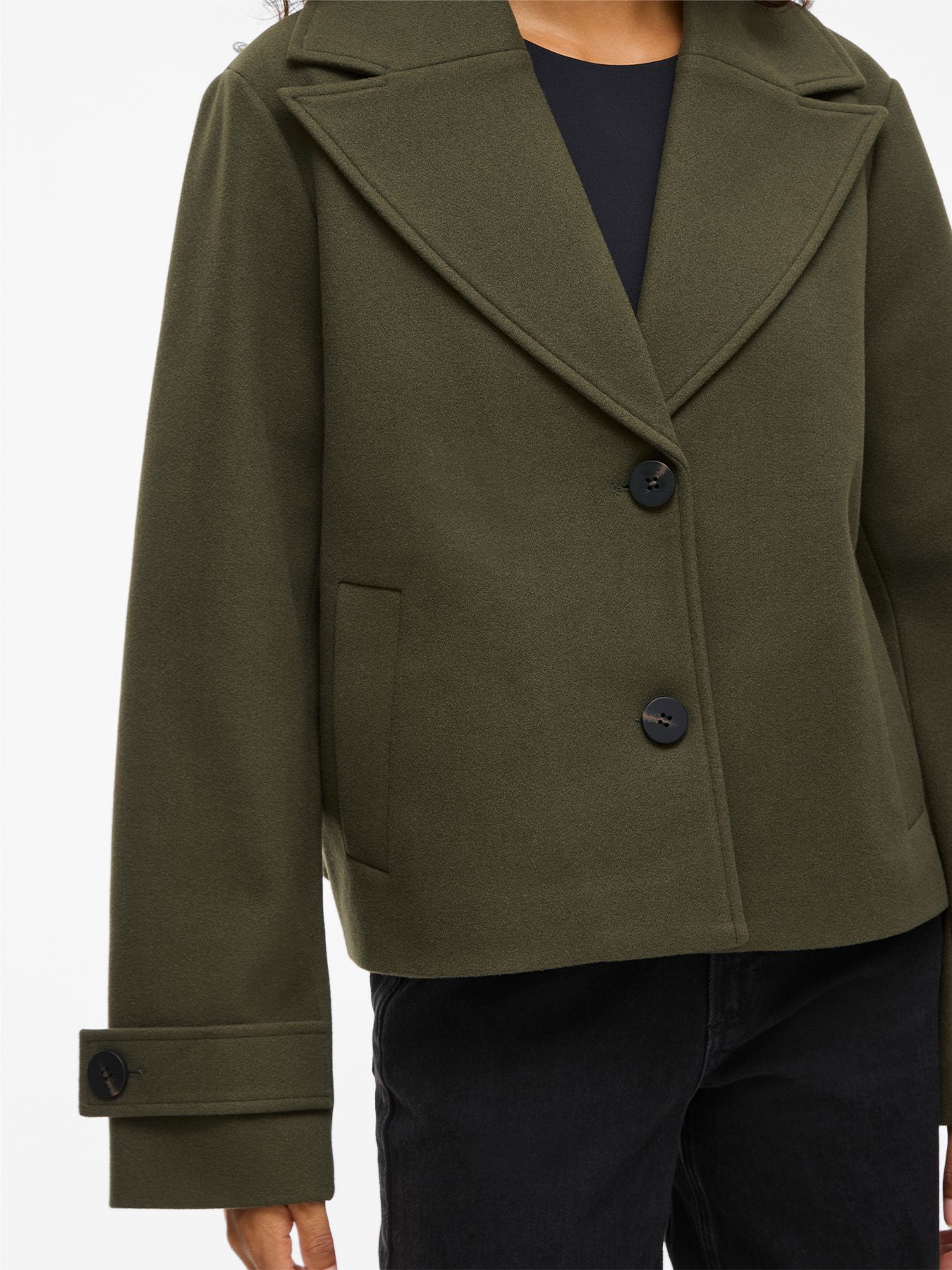 Vila VISOLO L/S SHORT JACKET/TES/1 Deep Depths 2900158866016