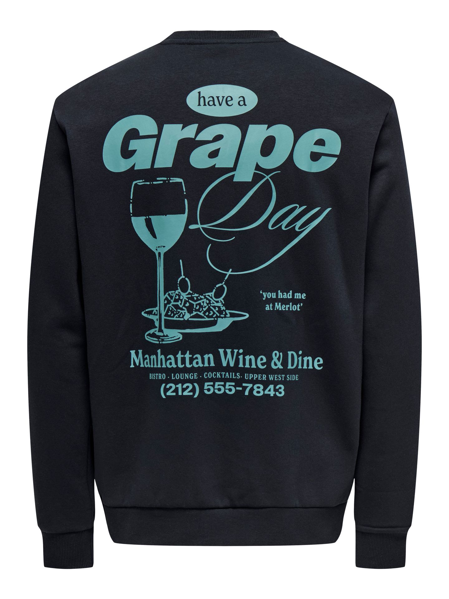 Only & Sons ONSALFRESCO REG CREW NECK Black/BLACK 2900158875018