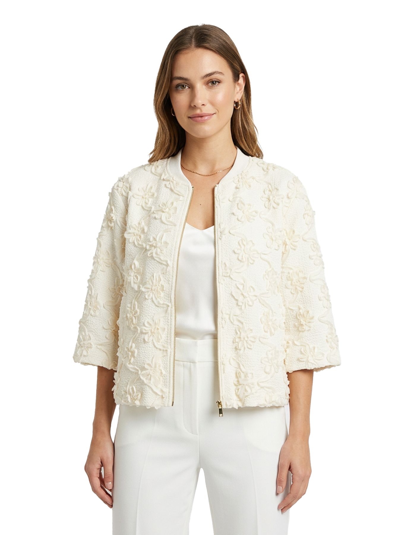 Tramontana 3D Flower Lace Jacket Stone 006800 00114463-EKA26012900000037