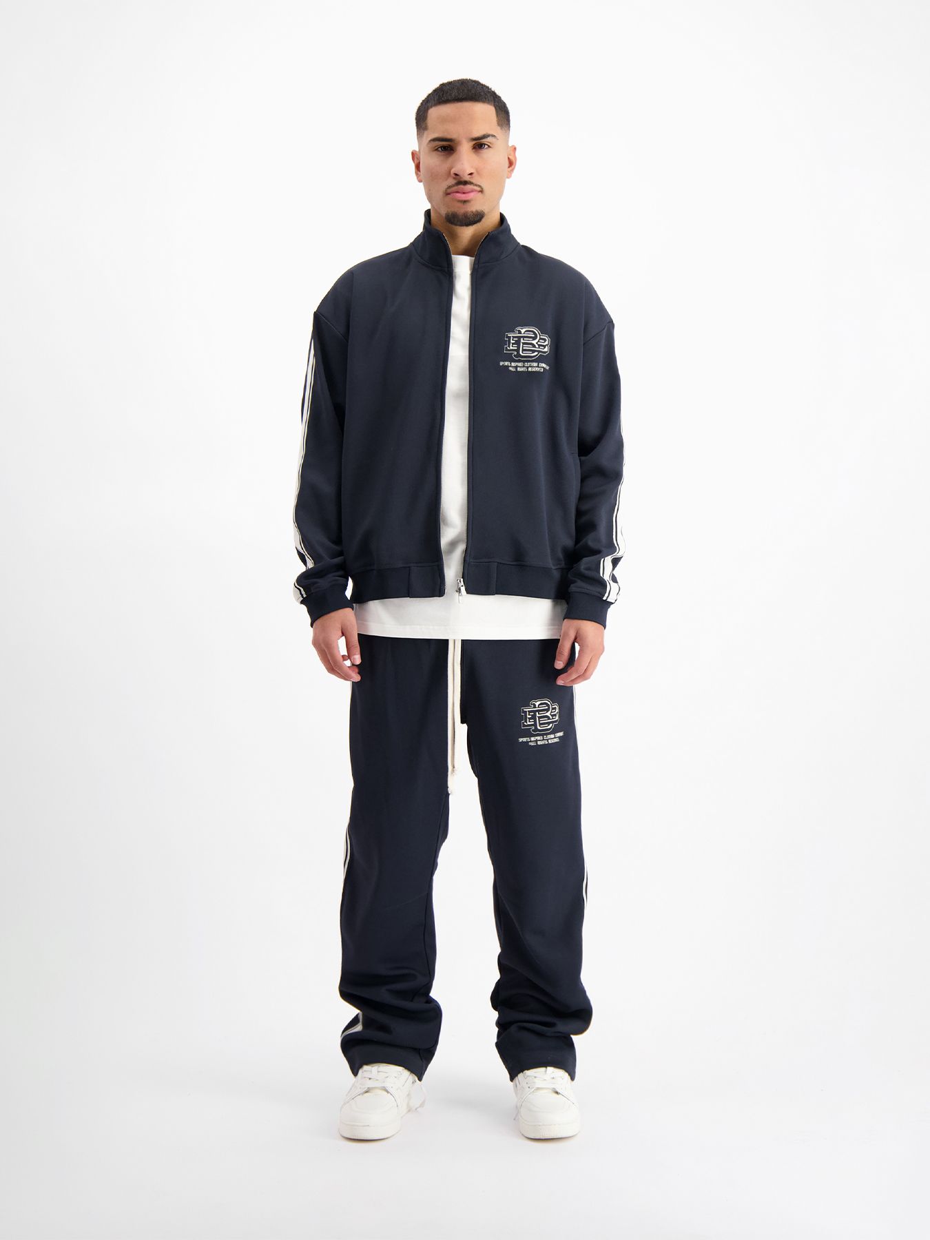 Black Bananas Monogram tracktop Navy 2900159003045 Black Bananas Monogram tracktop Navy 2900159003045