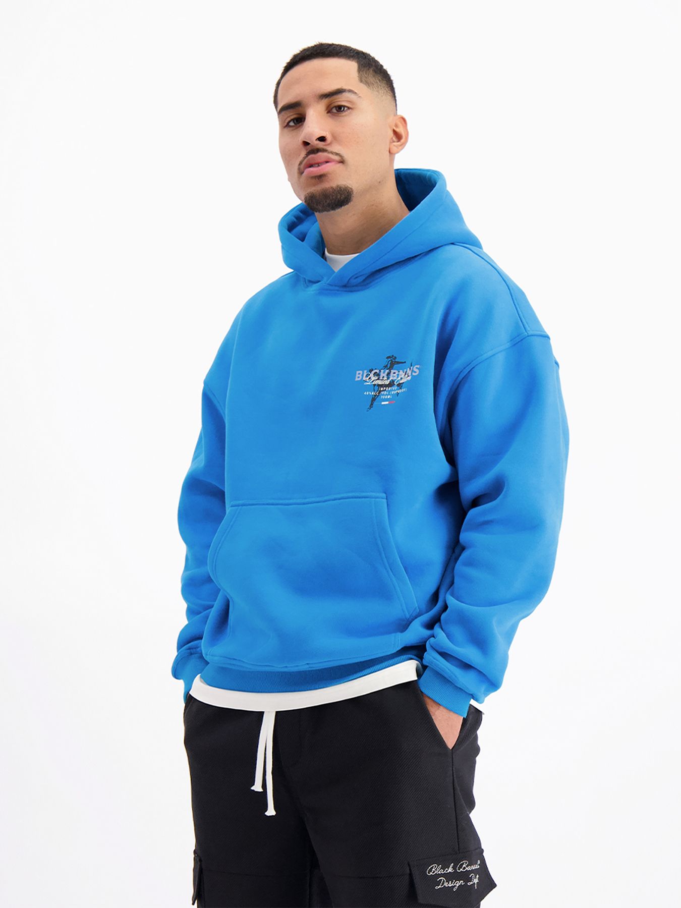 Black Bananas Liquid hoodie Blue 2900159004042