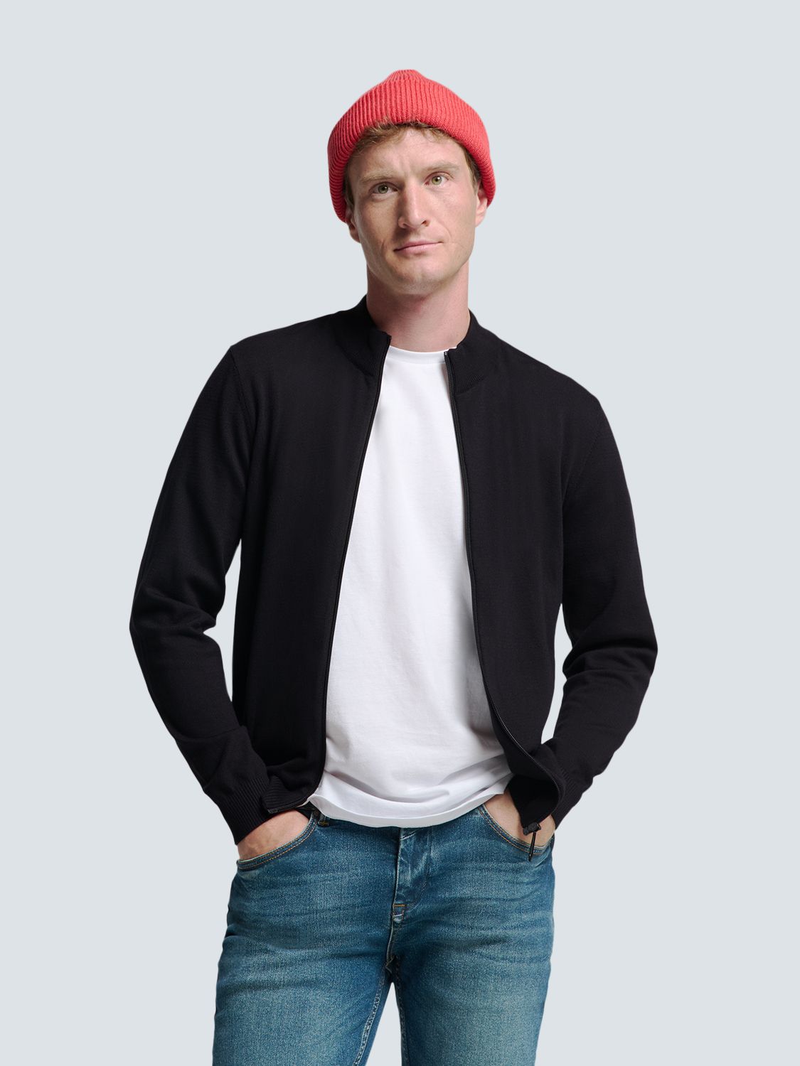 No Excess Cardigan 2 Coloured Melange 020 black 00114510-EKA14000100000066