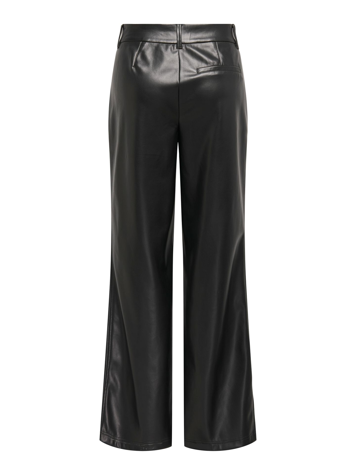 Only ONLSMOOTH MW WIDE FAUX LEA PANT CC Black 2900159245032
