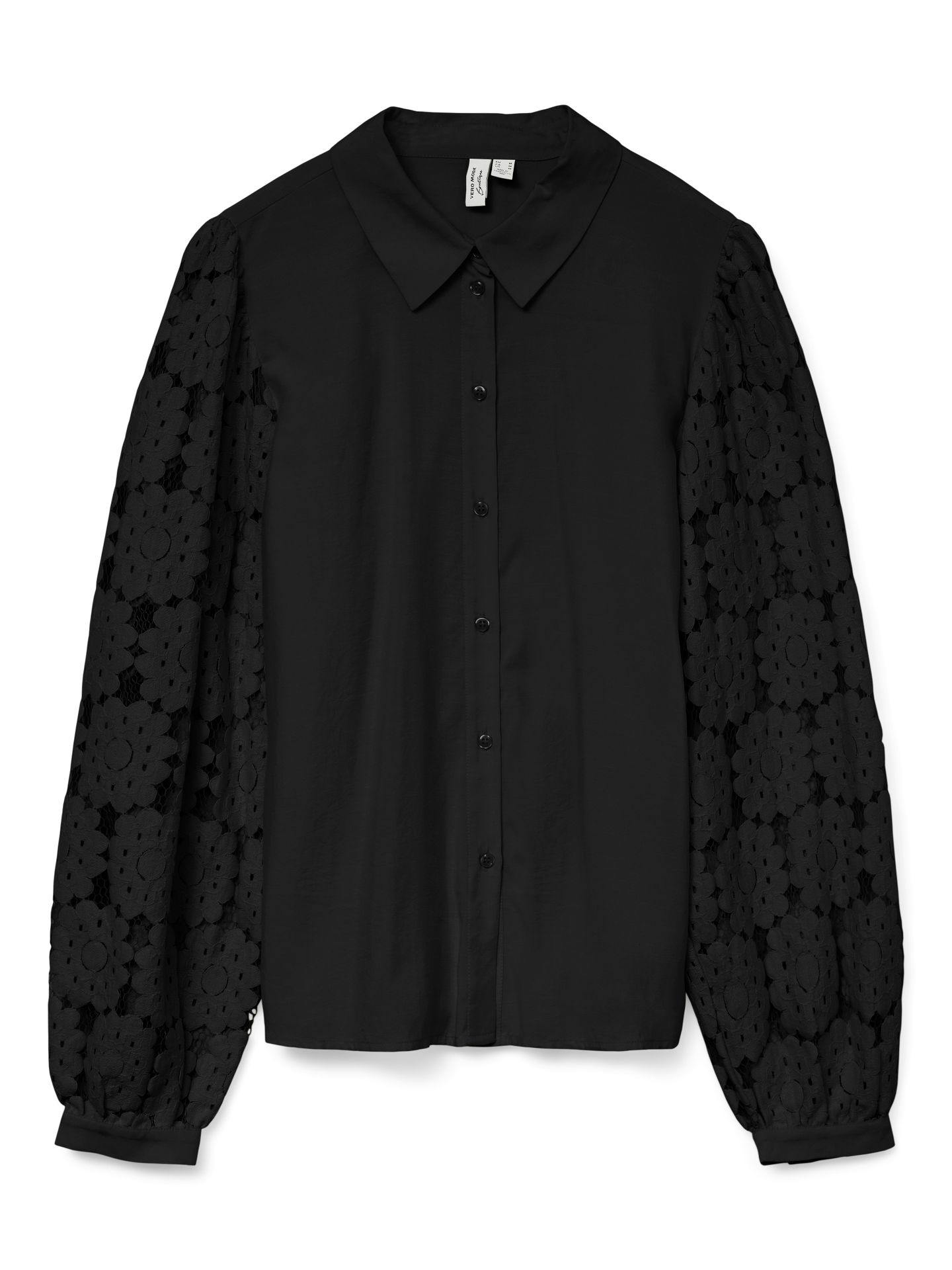 Vero Moda VMFABENA L/S SHIRT WVN BTQ GA Black/COATED 00114626-EKA26011400000116