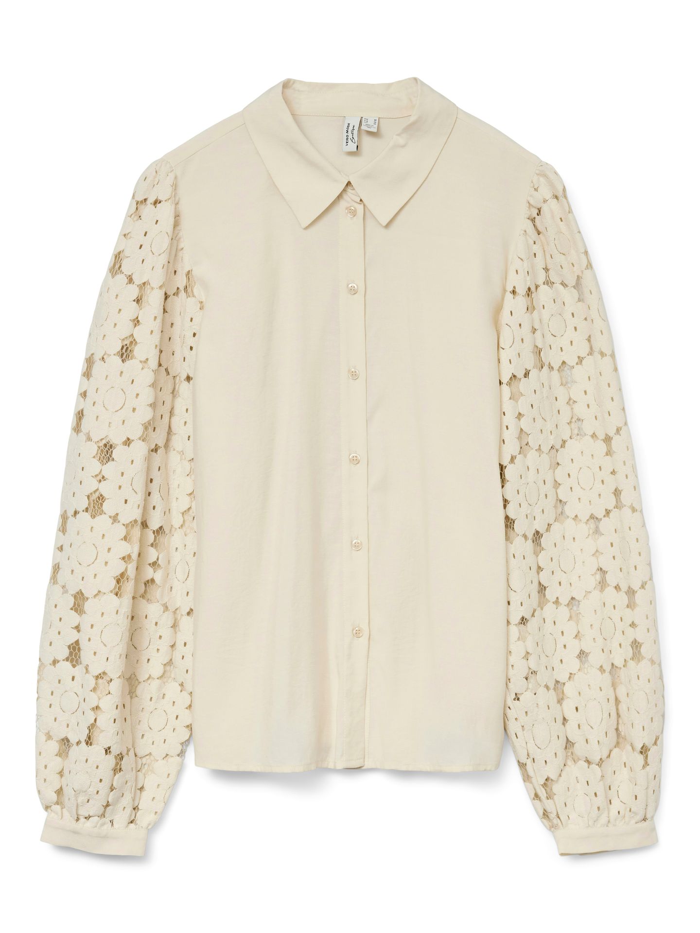 Vero Moda VMFABENA L/S SHIRT WVN BTQ GA Birch/Dicte 00114626-EKA26011400000164